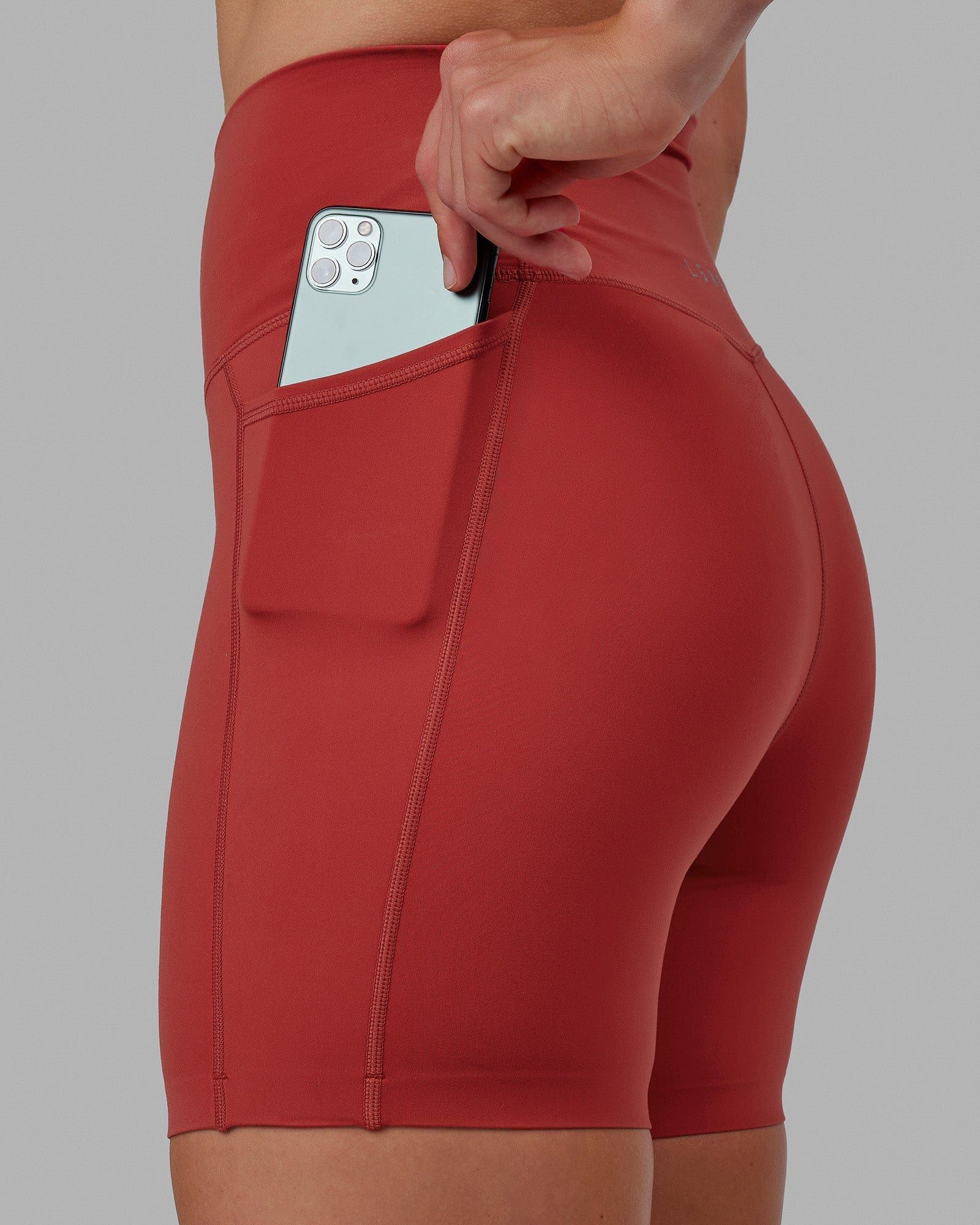 Elixir Mid Short Tights with Pockets - Cardinal sold by LSKD