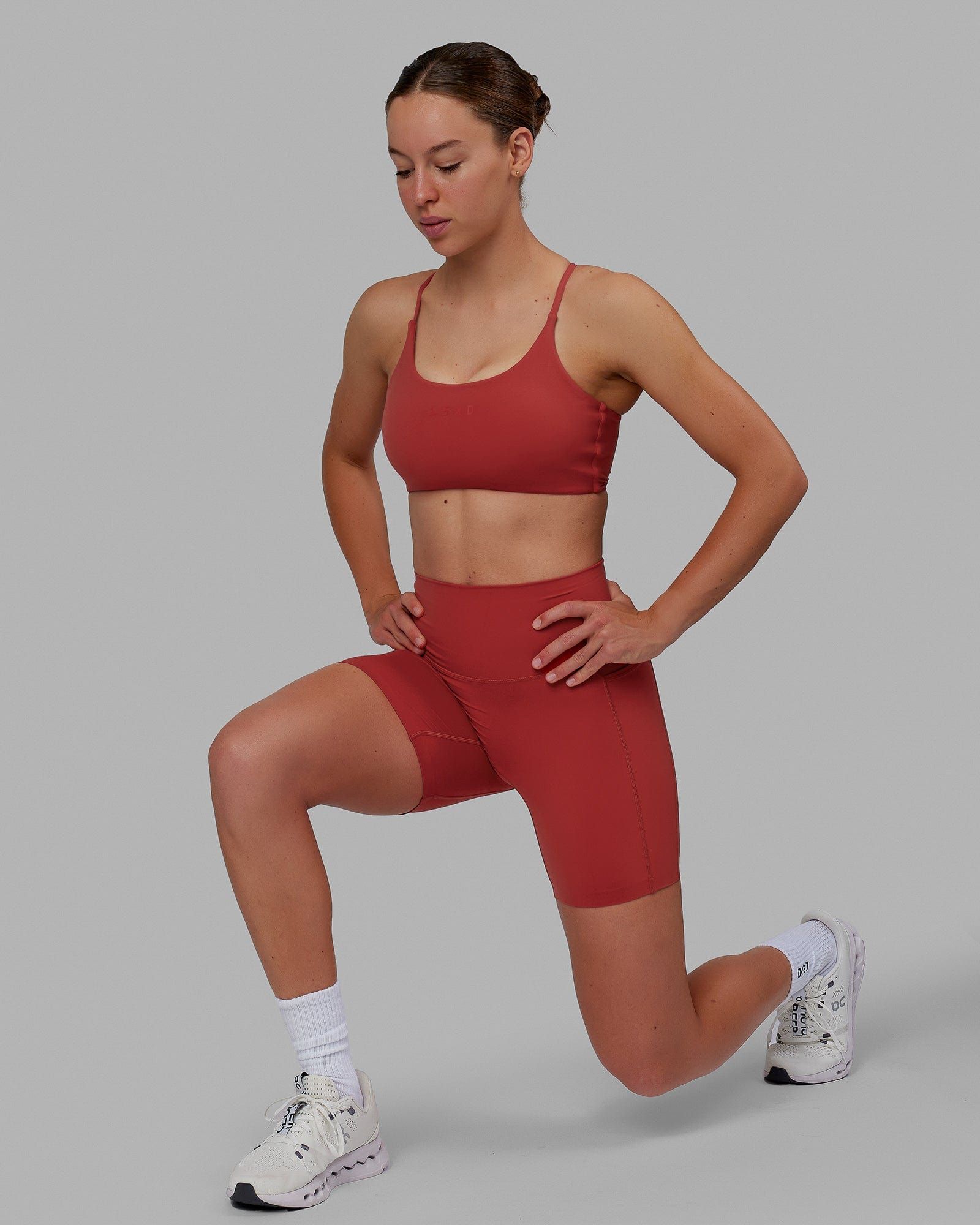 Elixir Mid Short Tights with Pockets - Cardinal sold by LSKD product image thumbnail 5