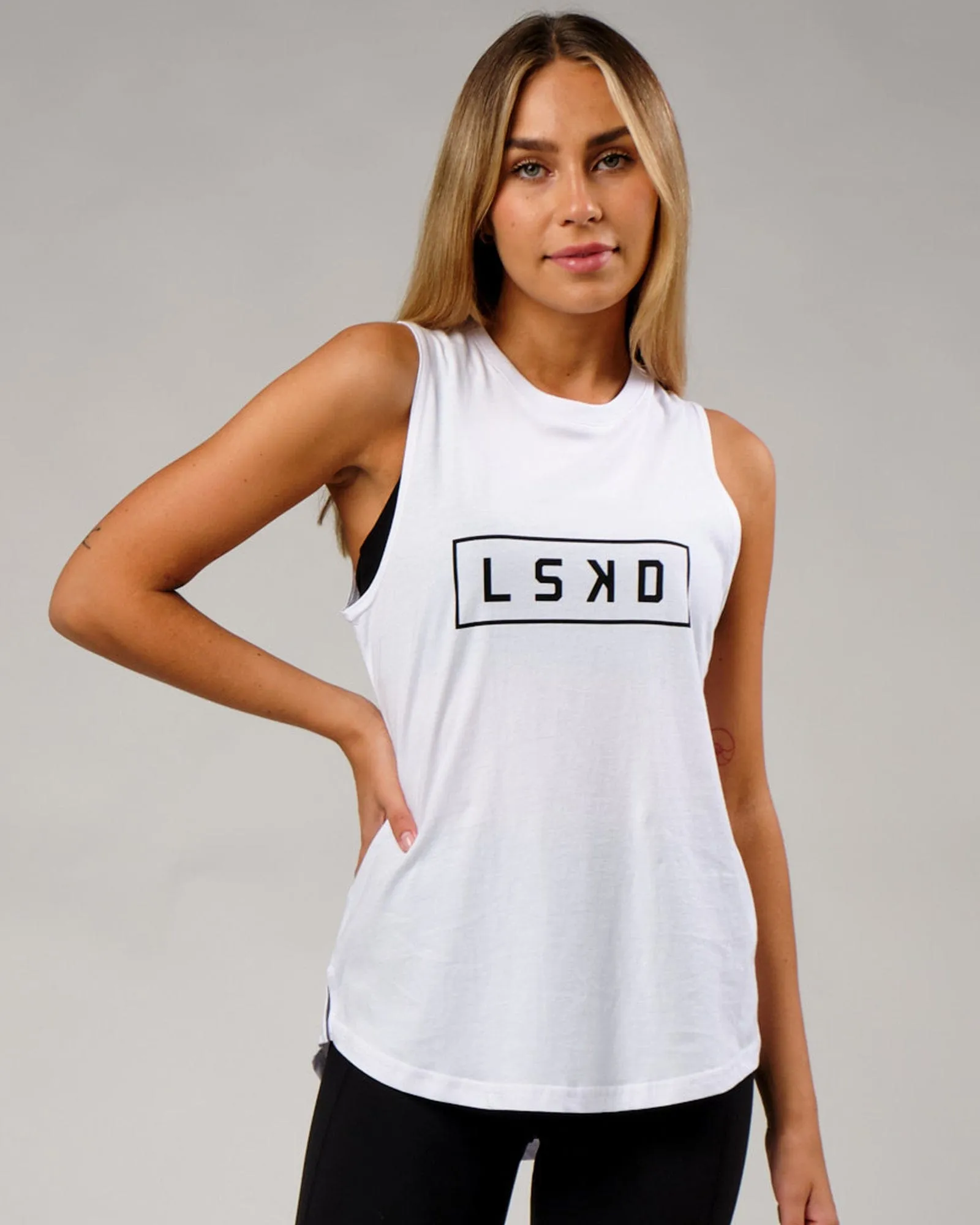 Luna Tank - White-Black sold by LSKD product image thumbnail 2