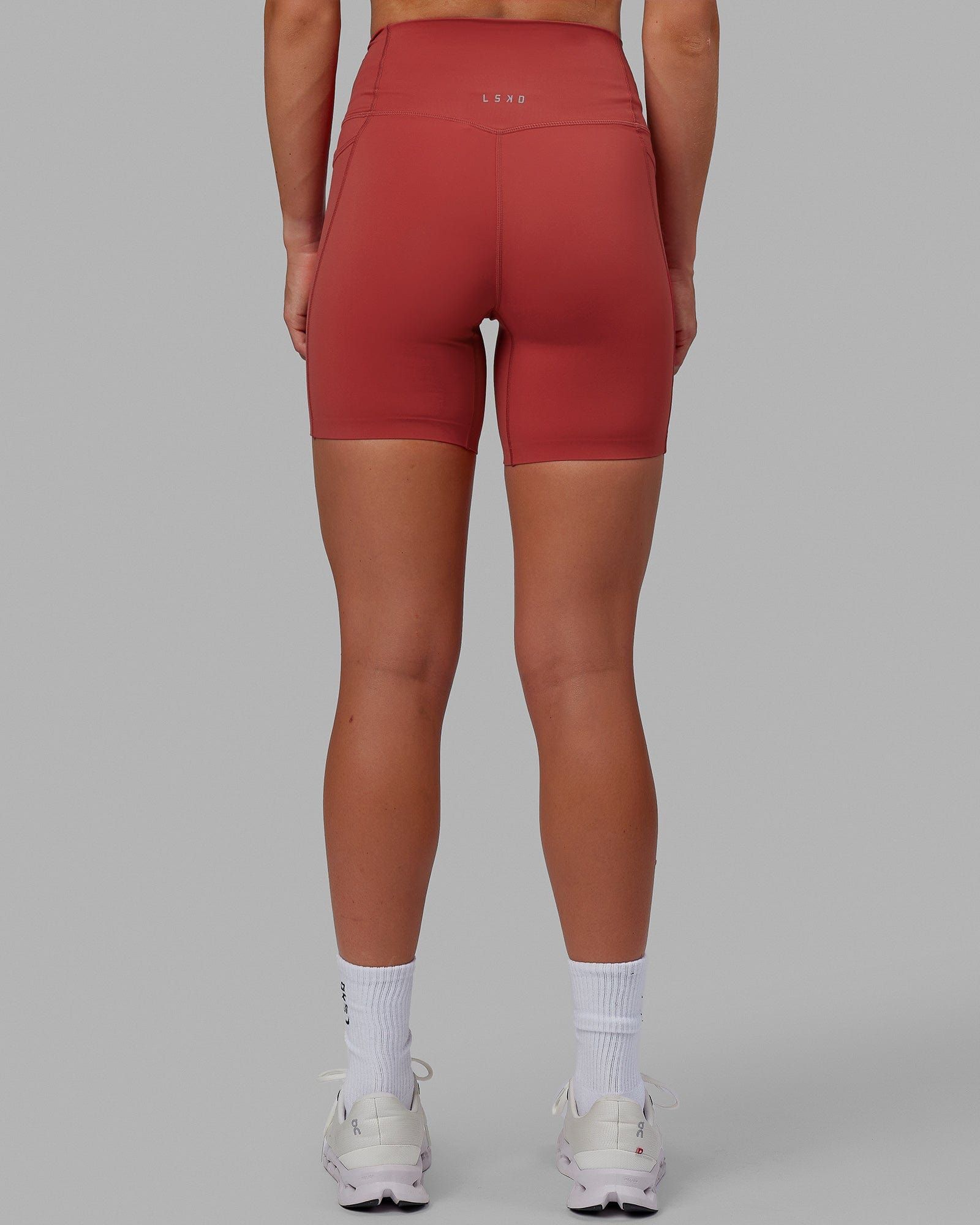 Elixir Mid Short Tights with Pockets - Cardinal sold by LSKD product image thumbnail 4
