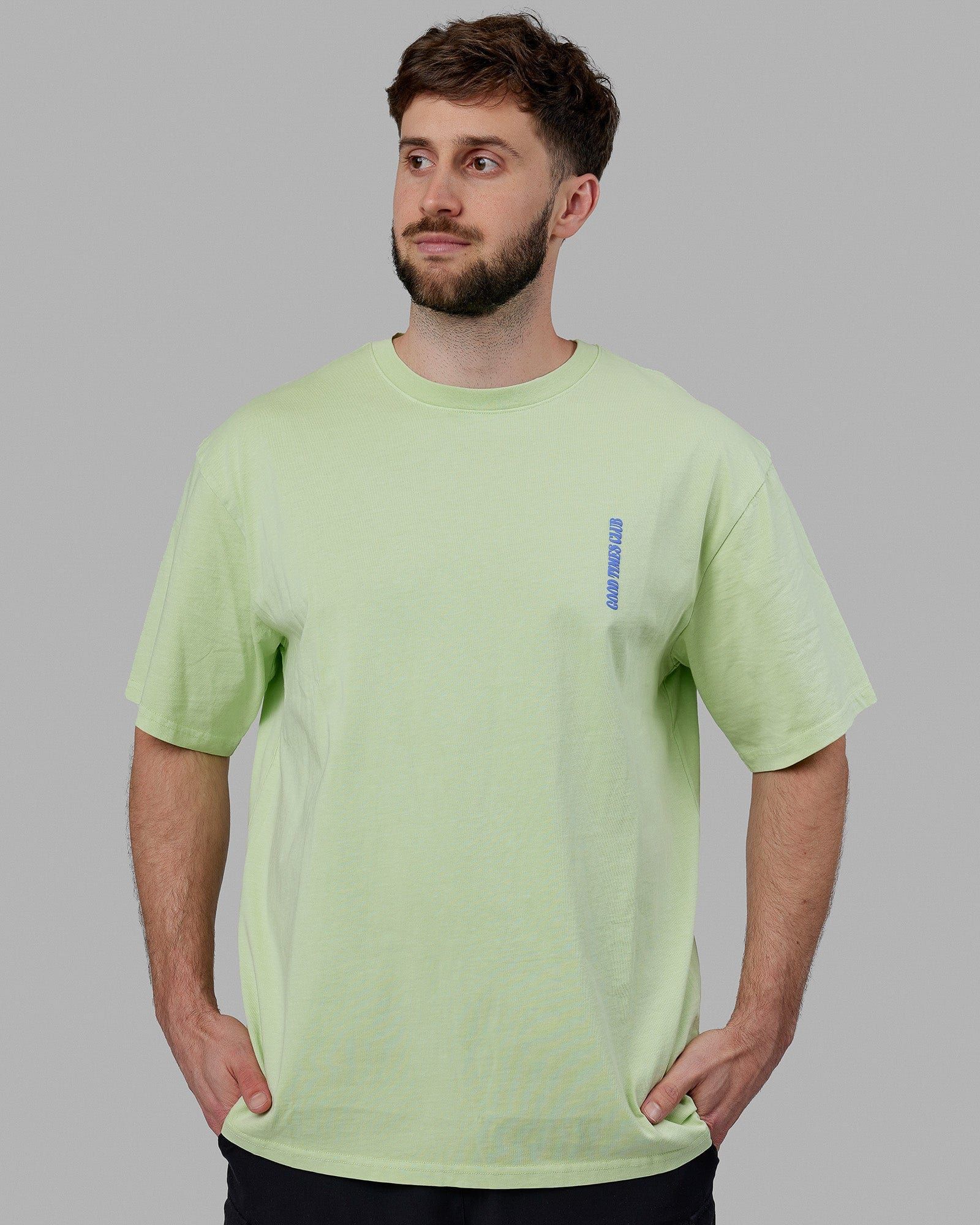 Unisex Good Times Global Heavyweight Tee Oversize - Mint-Pink-Purple sold by LSKD product image thumbnail 2