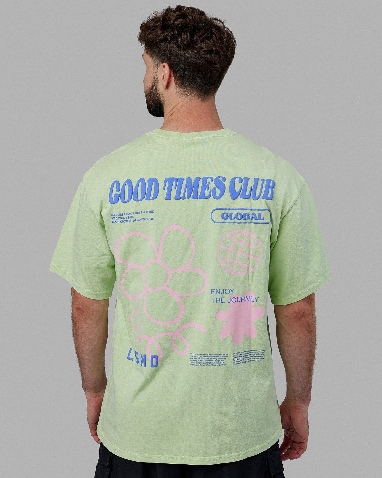 Unisex Good Times Global Heavyweight Tee Oversize - Mint-Pink-Purple sold by LSKD product image thumbnail 4
