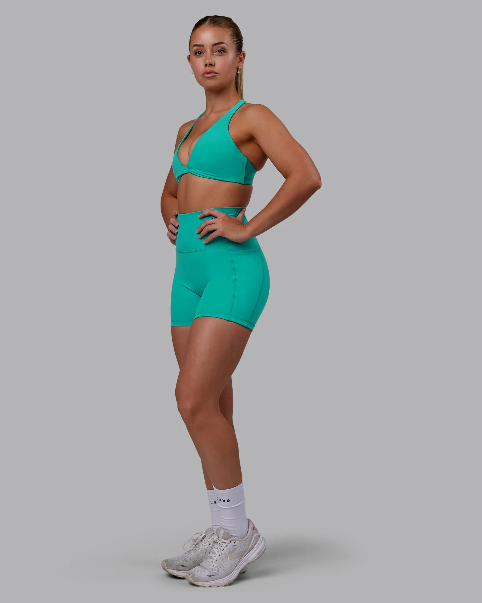 Agile Sports Bra - Turquoise Tide sold by LSKD product image thumbnail 5