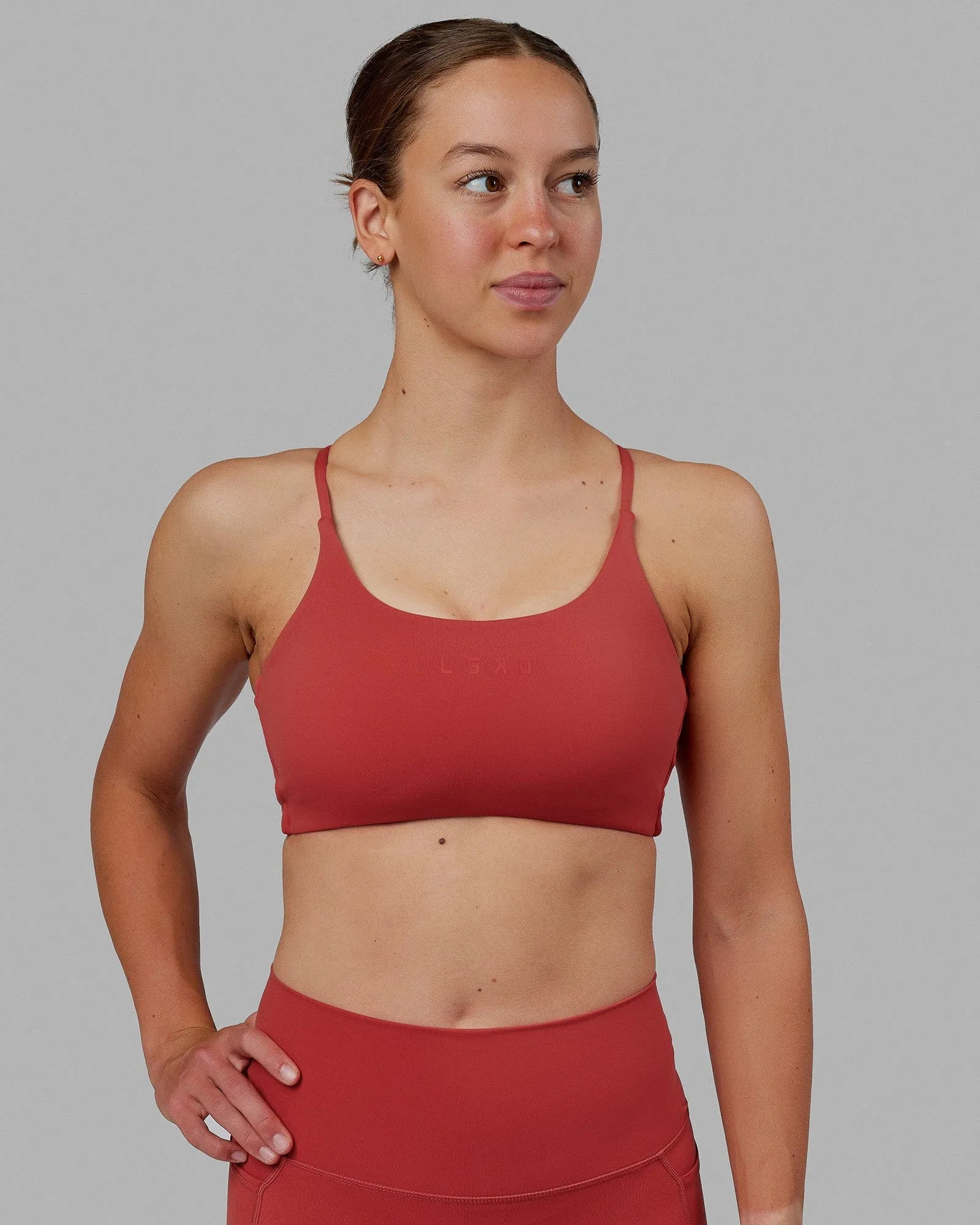 Twist Sports Bra - Cardinal sold by LSKD