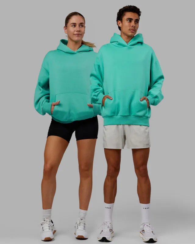 Unisex Love The Run Hoodie Oversize - Aquatic Awe-White sold by LSKD