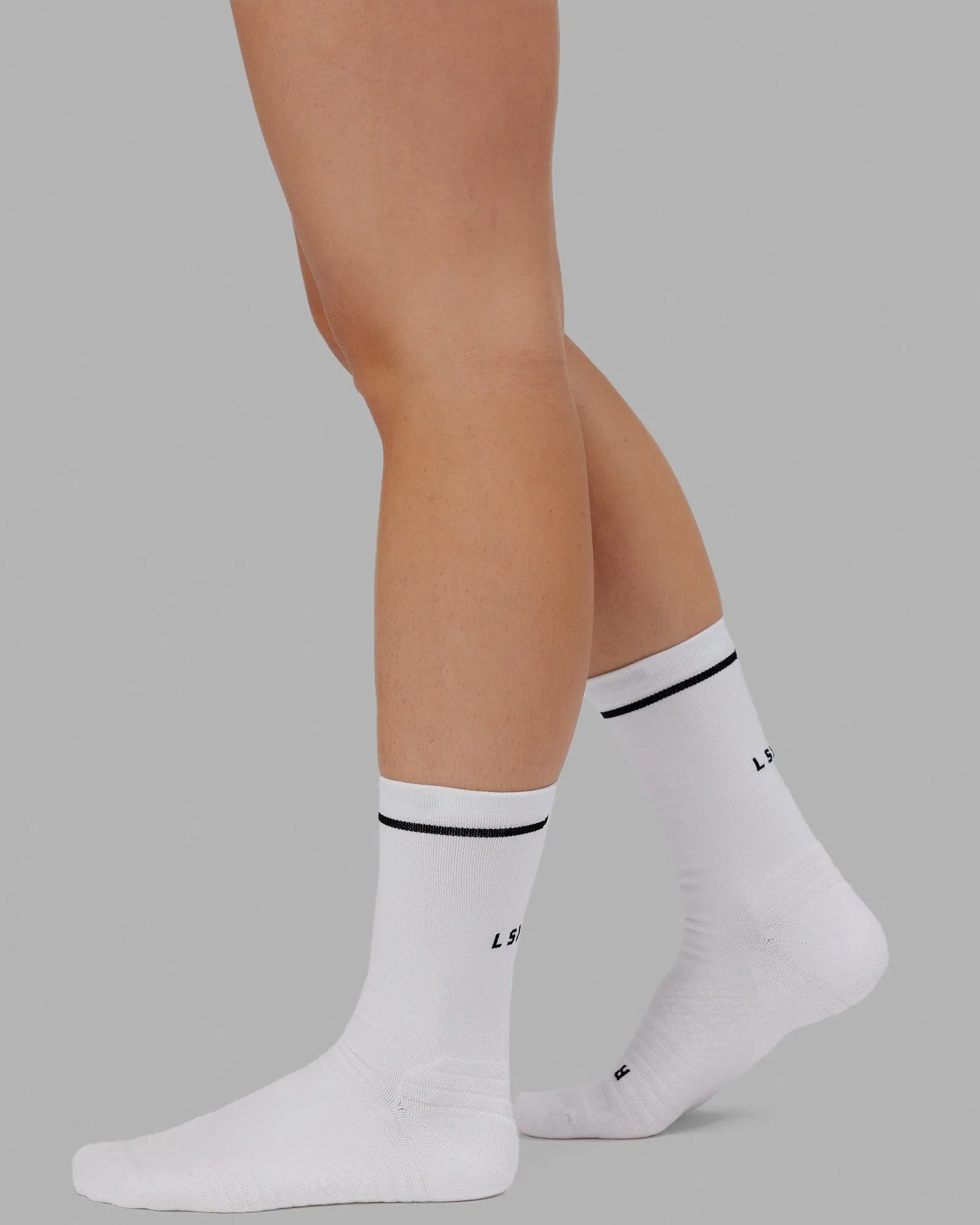 Fast Performance Crew Socks - White sold by LSKD
