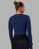 Staple Long Sleeve Cropped Tee - Midnight Blue sold by LSKD