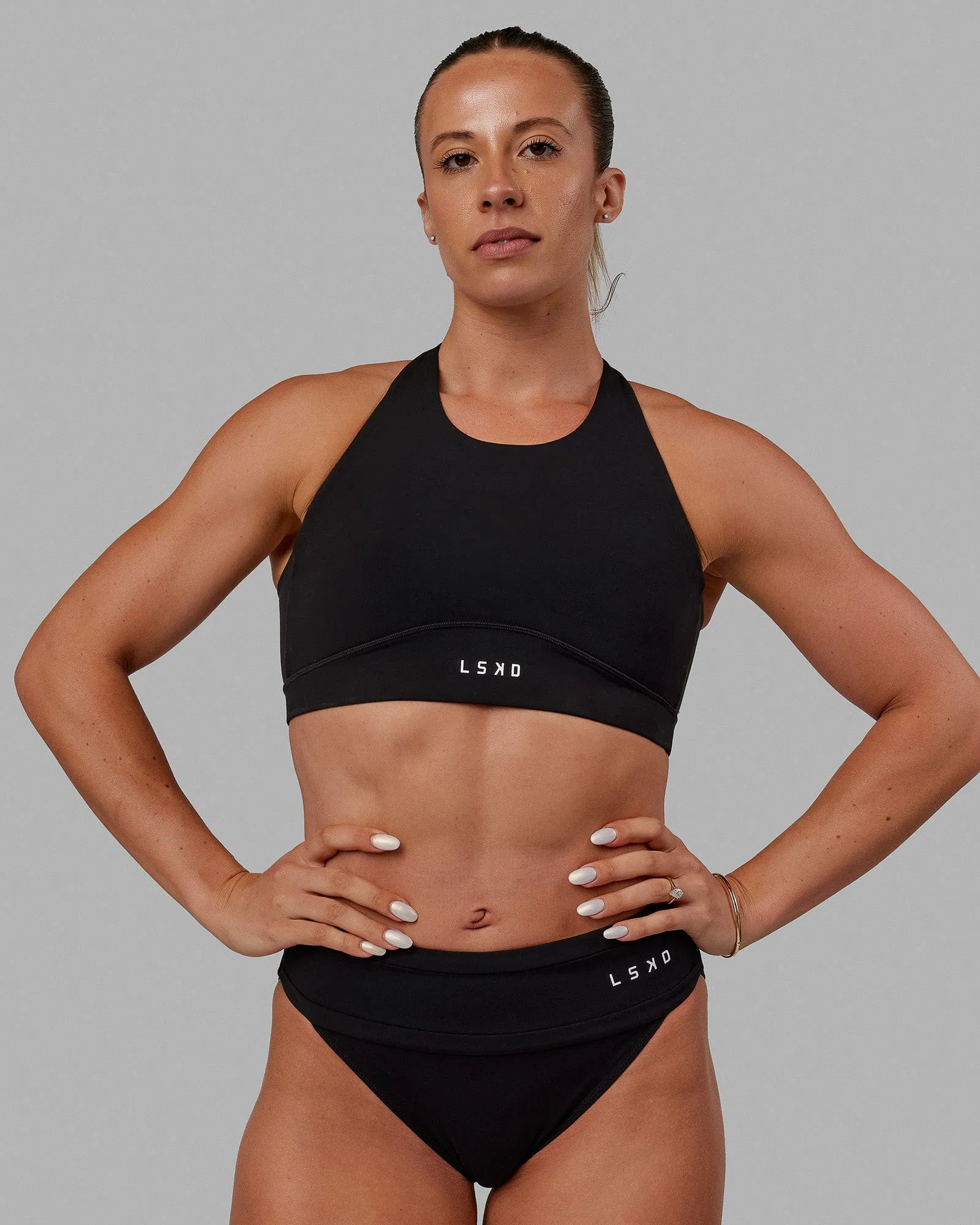 Fusion Sprint Bra - Black-White sold by LSKD product image thumbnail 4