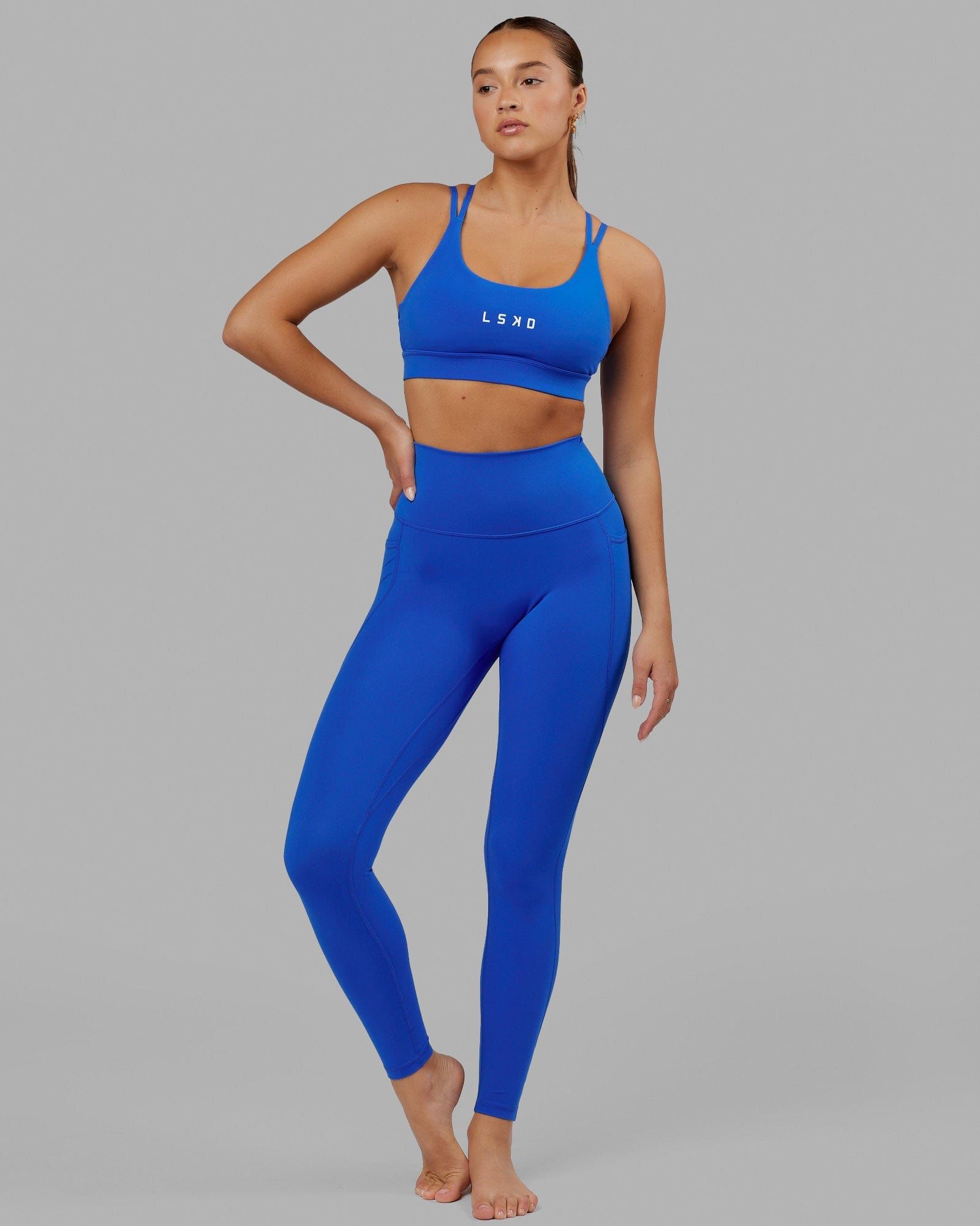Fusion Full Length Tights - Strong Blue sold by LSKD product image thumbnail 2