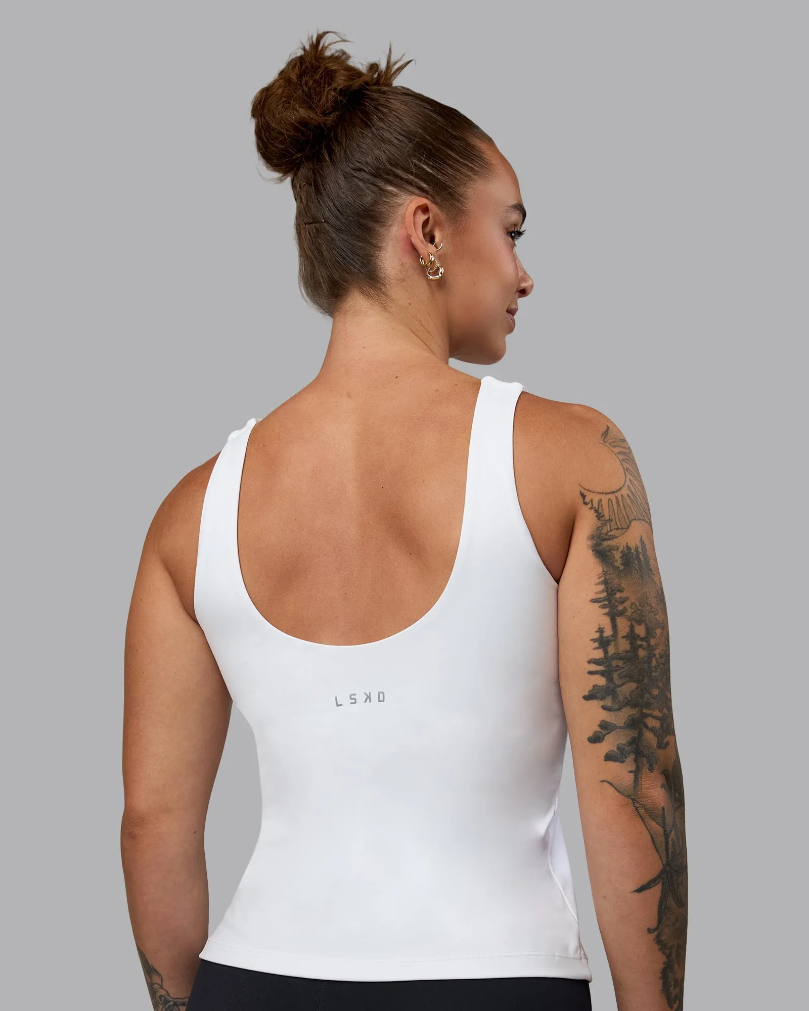 Staple Active Shelf Bra Tank - White sold by LSKD product image thumbnail 2