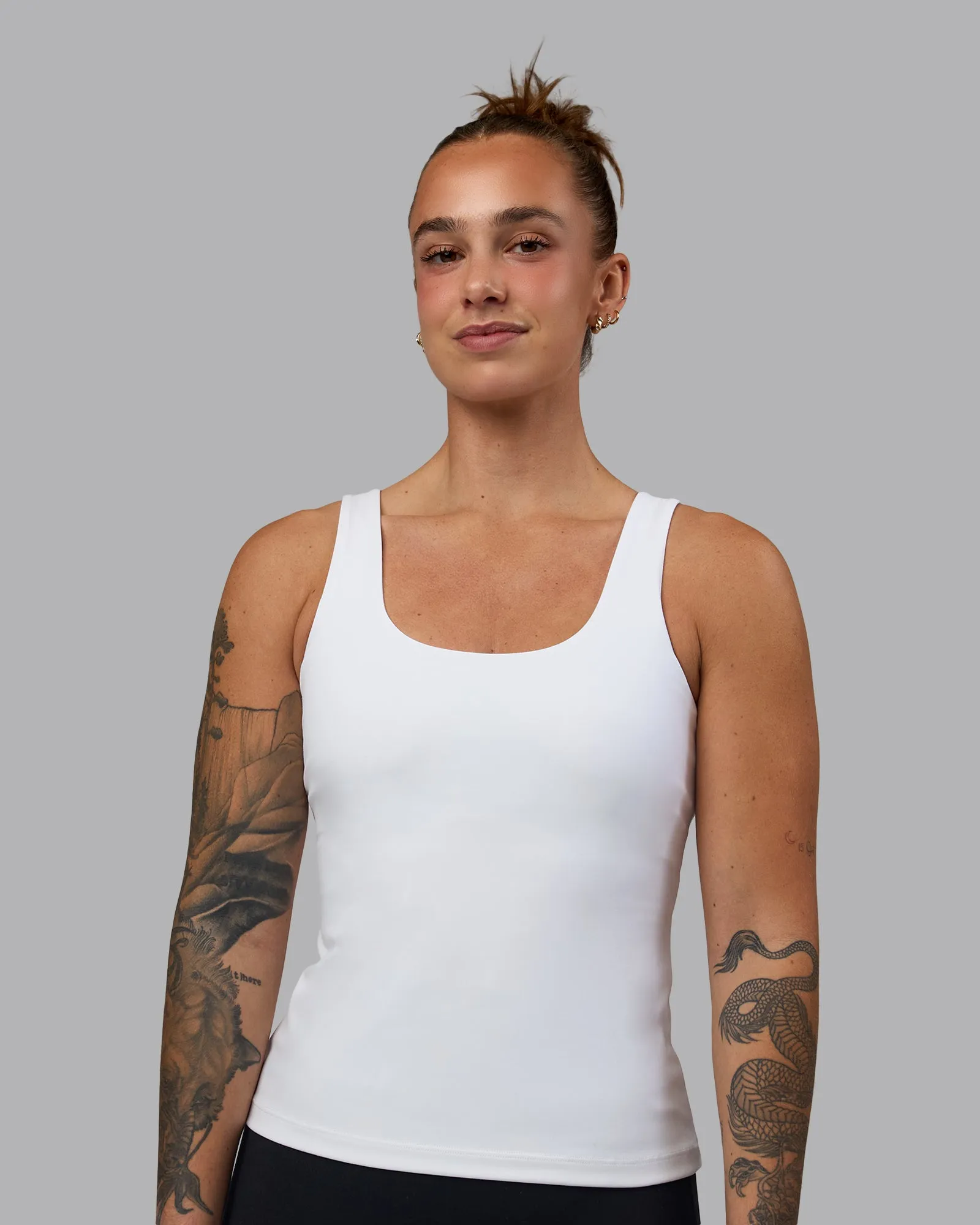Staple Active Shelf Bra Tank - White sold by LSKD product image thumbnail 3