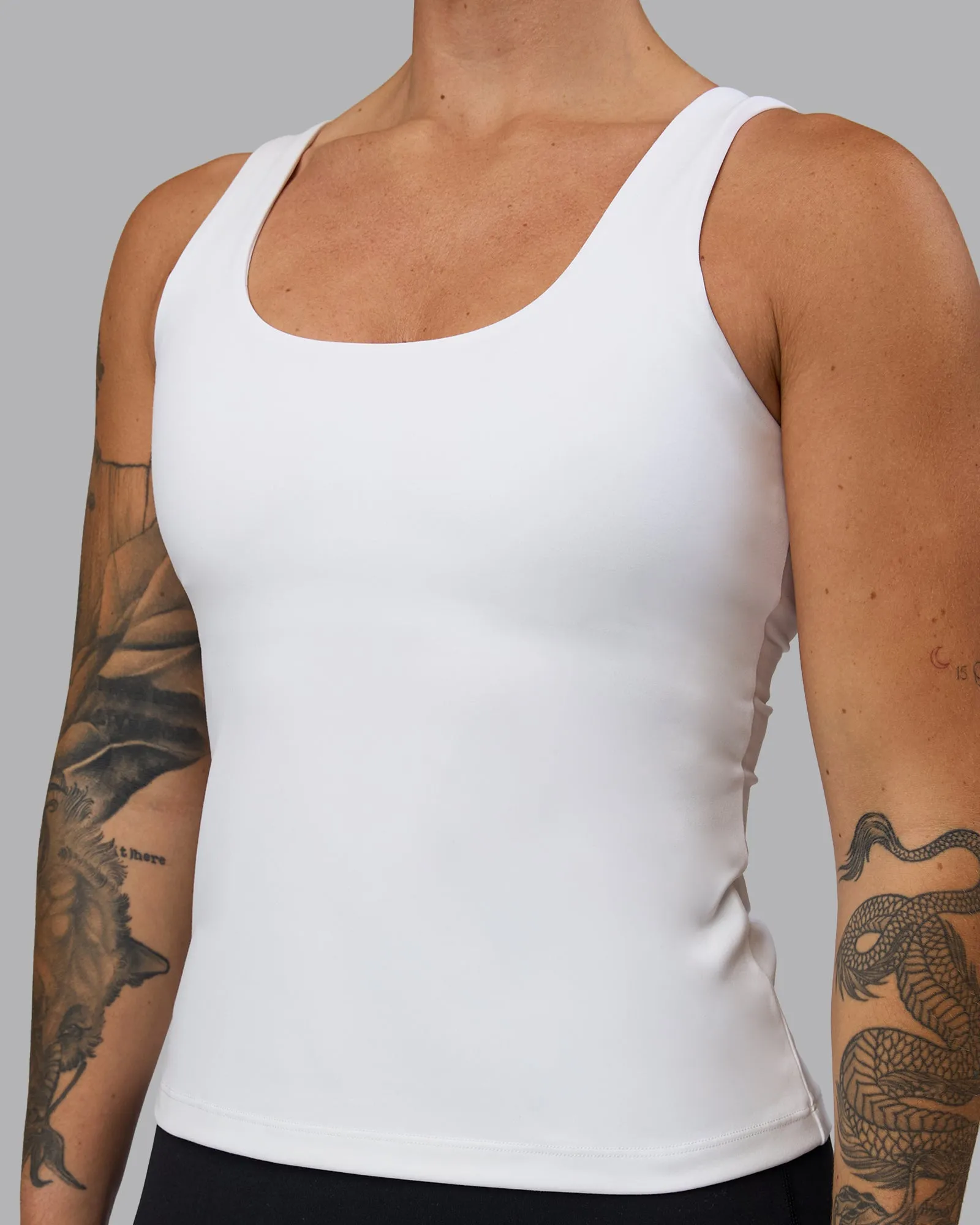 Staple Active Shelf Bra Tank - White sold by LSKD product image thumbnail 5