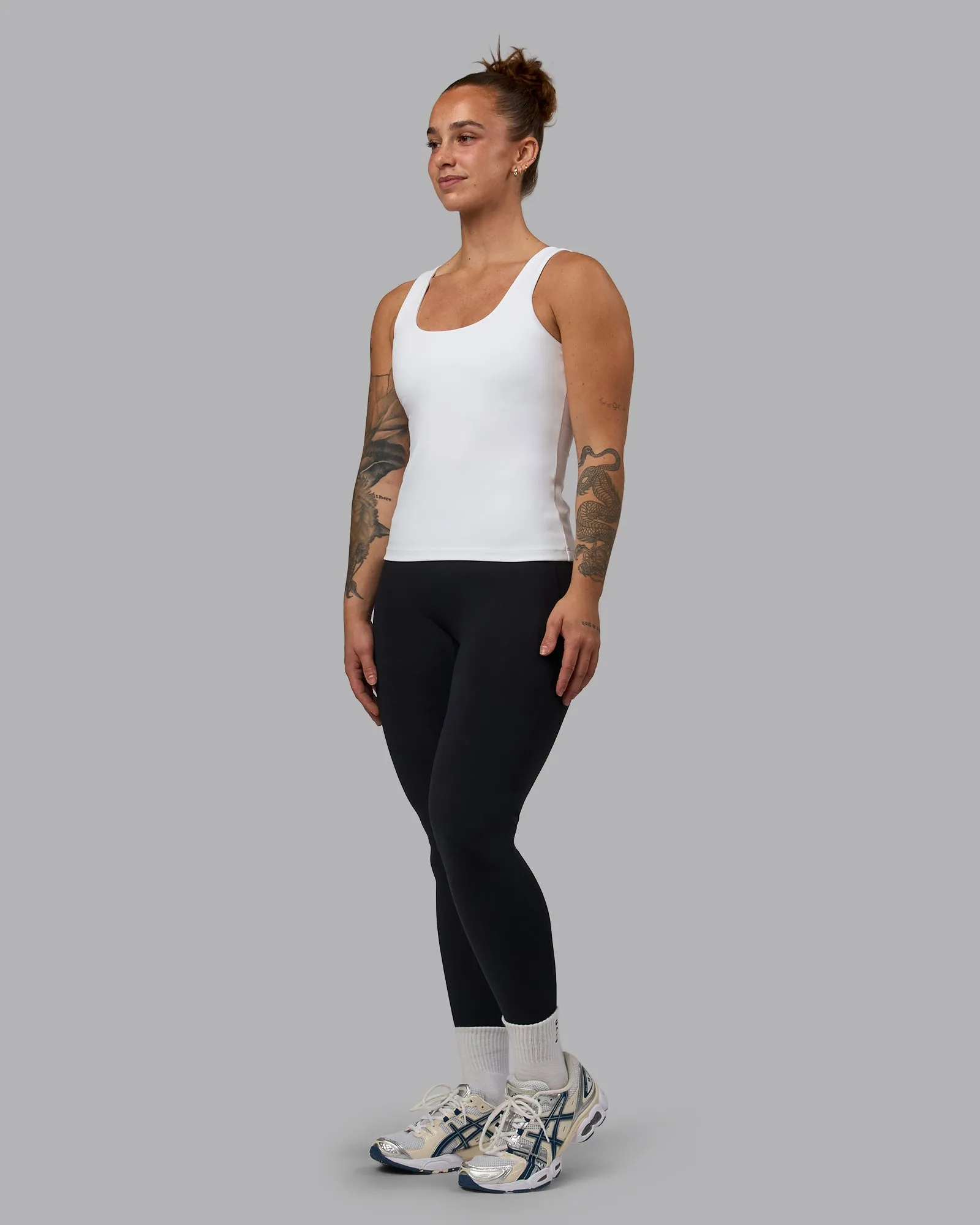 Staple Active Shelf Bra Tank - White sold by LSKD product image thumbnail 4