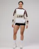Unisex Slam Sweater Oversize - White-Deep Taupe sold by LSKD