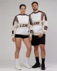 Unisex Slam Sweater Oversize - White-Deep Taupe sold by LSKD