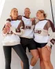Unisex Slam Sweater Oversize - White-Deep Taupe sold by LSKD