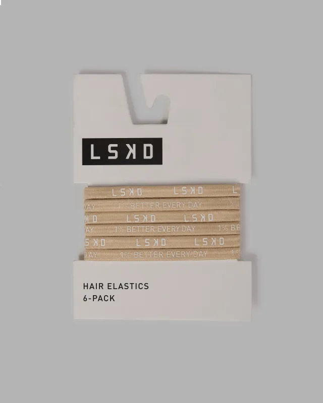 Swift Hair Elastics 6 Pack - Blonde made by LSKD