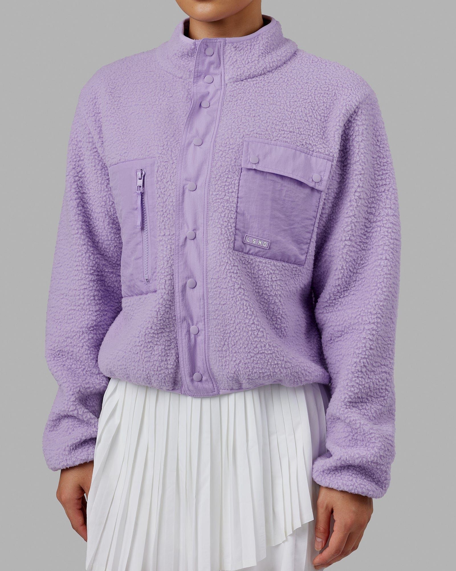 Alpine Fleece Jacket - Pale Lilac sold by LSKD product image thumbnail 4