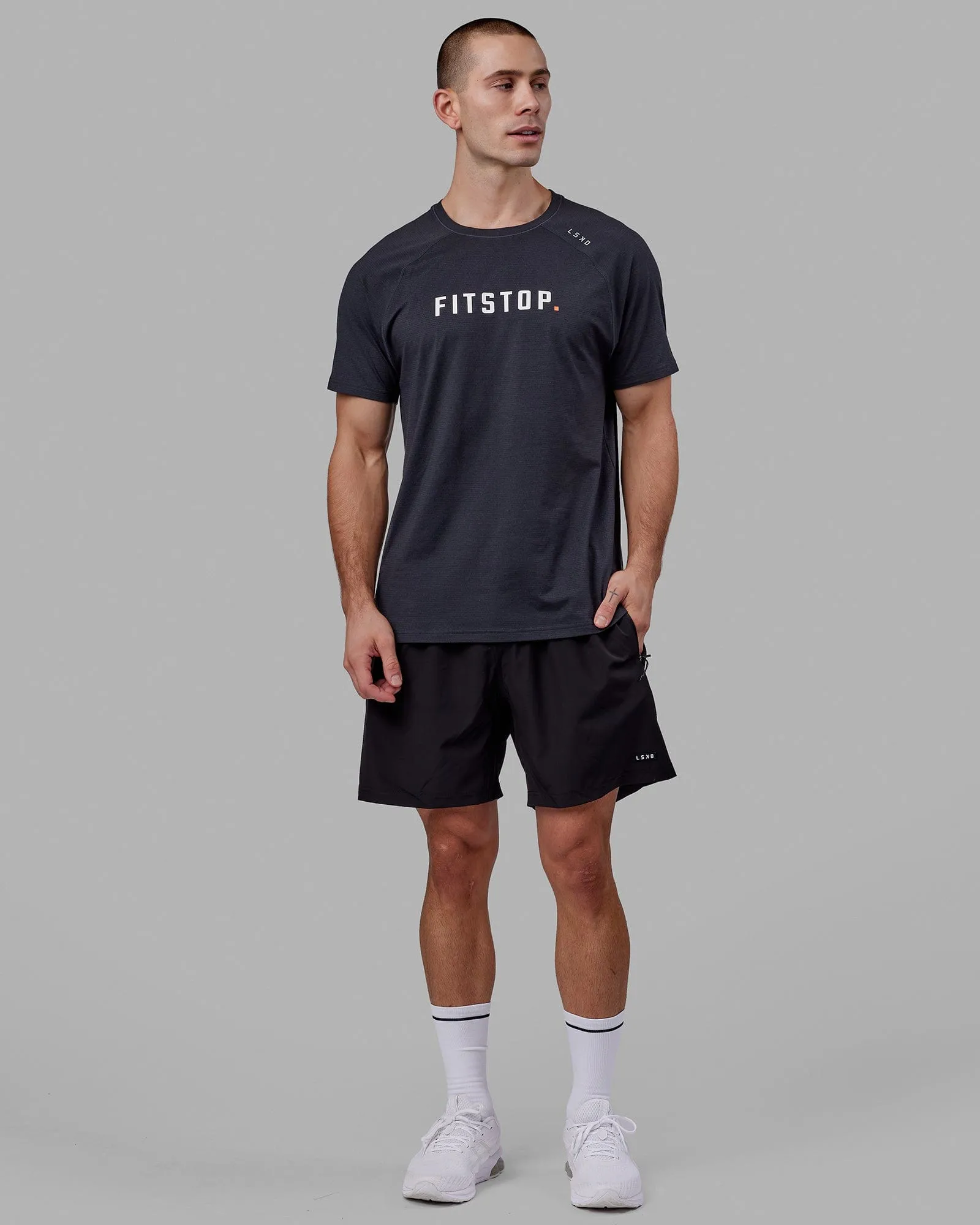 LSKD x FS VapourFLX Trainer Tee - Black Marl sold by LSKD product image thumbnail 2