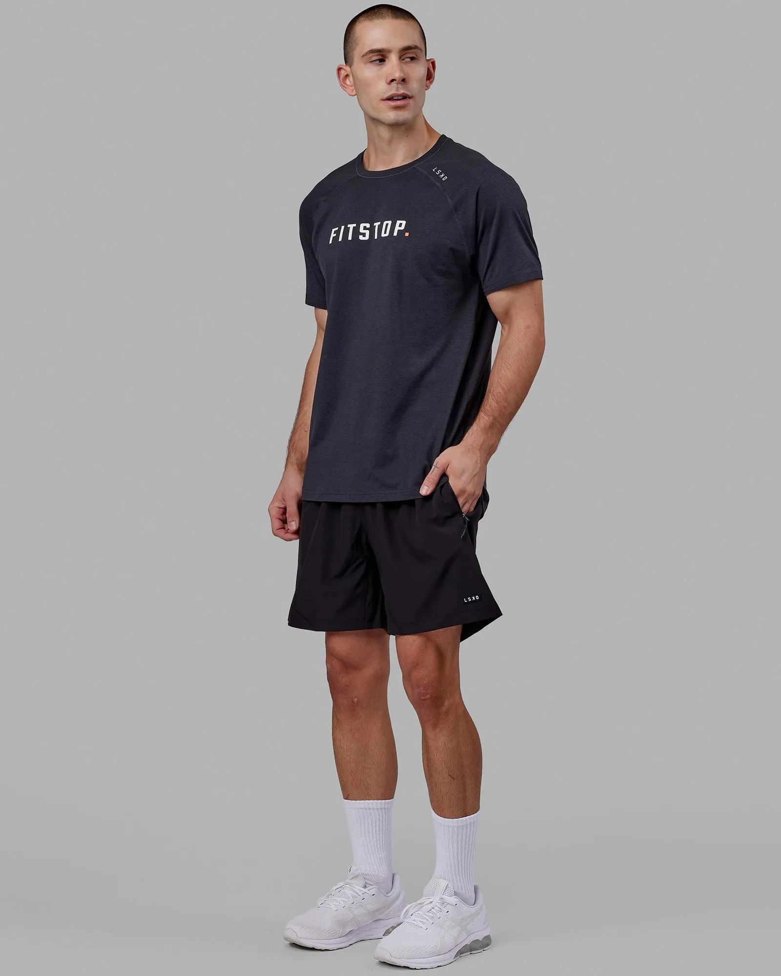 LSKD x FS VapourFLX Trainer Tee - Black Marl sold by LSKD product image thumbnail 3