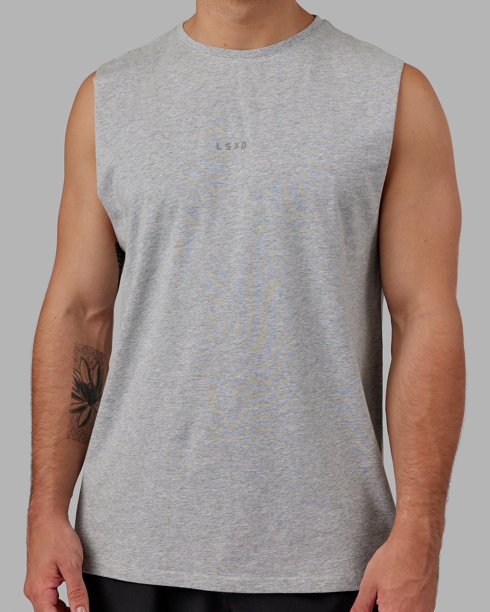 Base FLXCotton Tank - Light Grey Marl sold by LSKD product image thumbnail 5