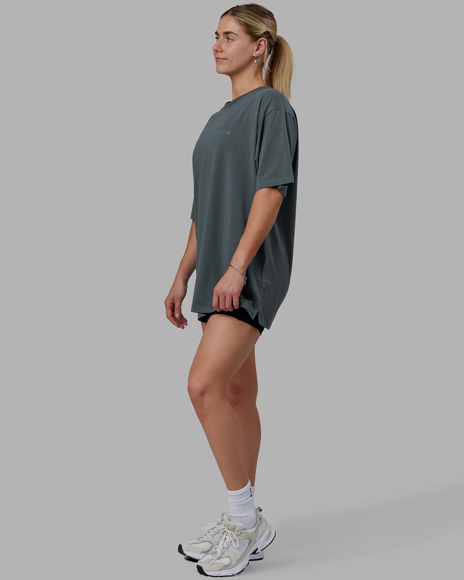 Unisex Deluxe PimaFLX Tee Oversize - Storm sold by LSKD product image thumbnail 3