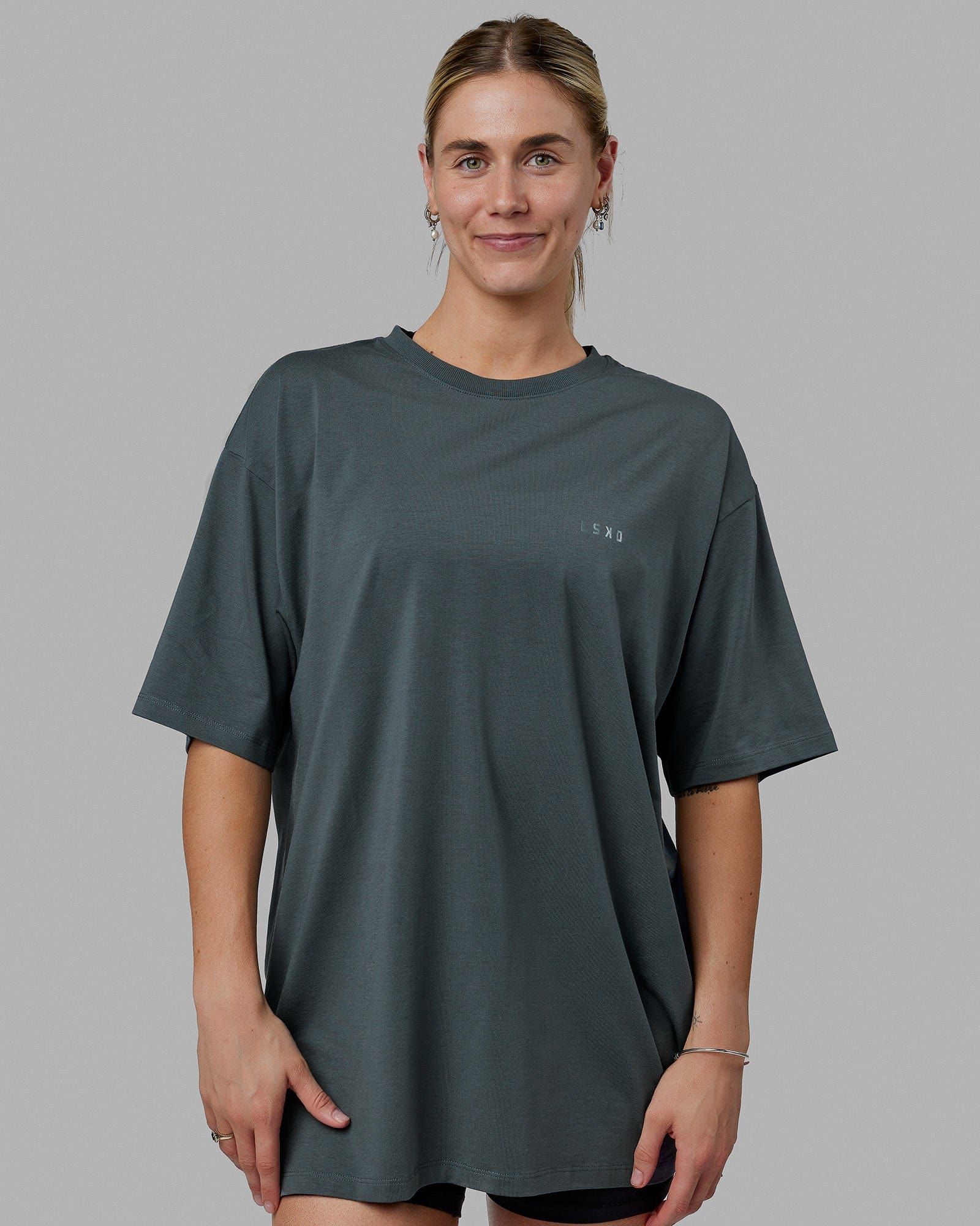 Unisex Deluxe PimaFLX Tee Oversize - Storm sold by LSKD product image thumbnail 5