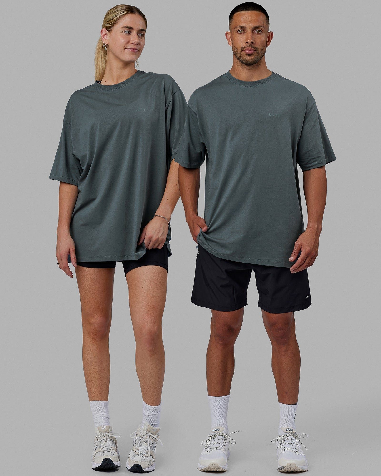 Unisex Deluxe PimaFLX Tee Oversize - Storm sold by LSKD