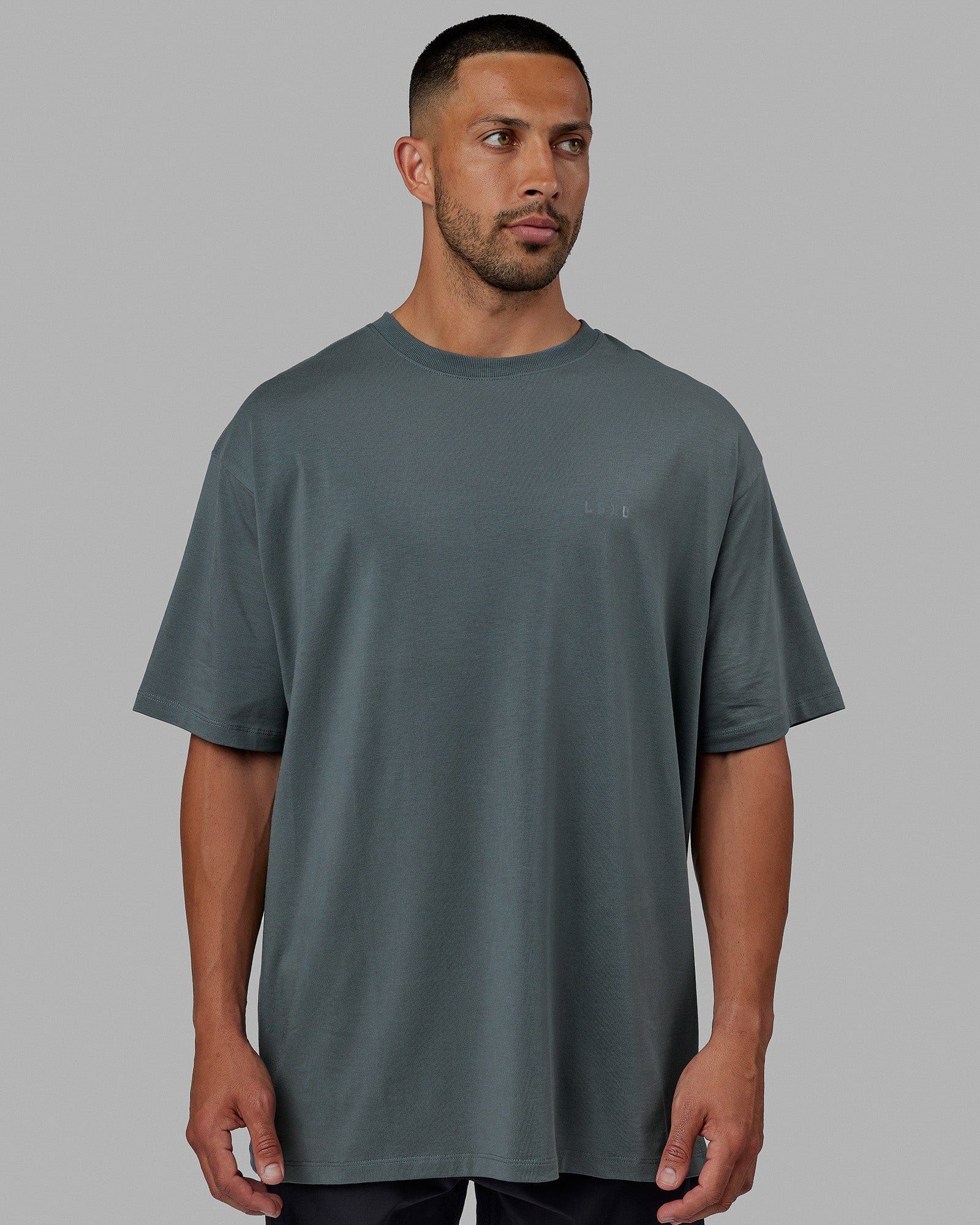 Unisex Deluxe PimaFLX Tee Oversize - Storm sold by LSKD product image thumbnail 2