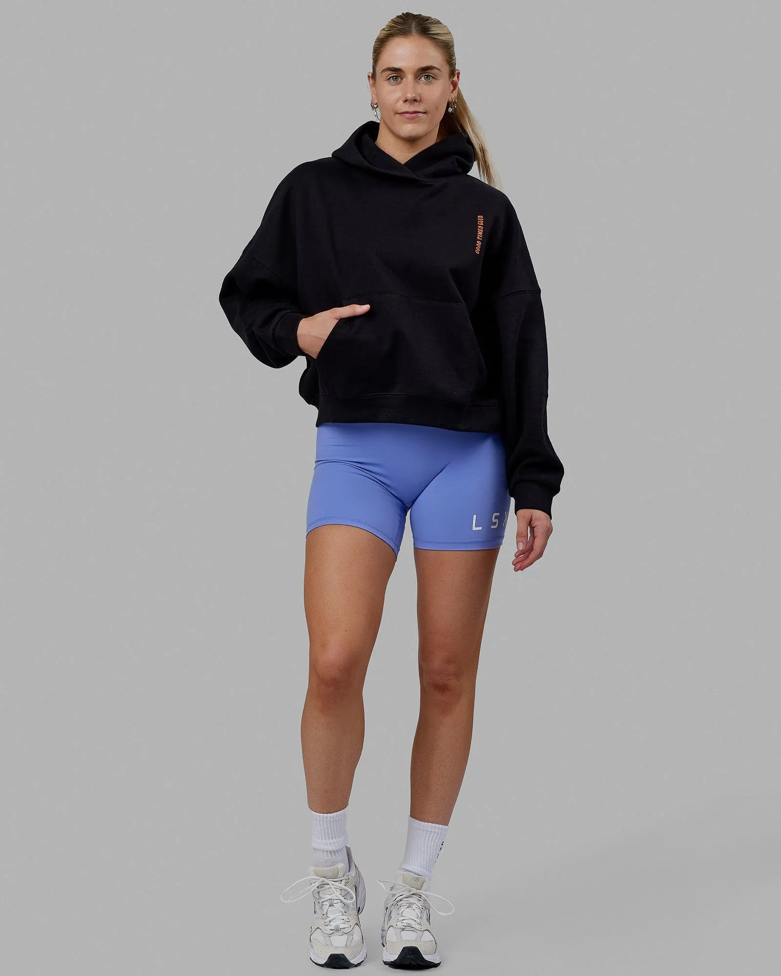 Good Times Global Heavyweight Hoodie - Black-Purple sold by LSKD