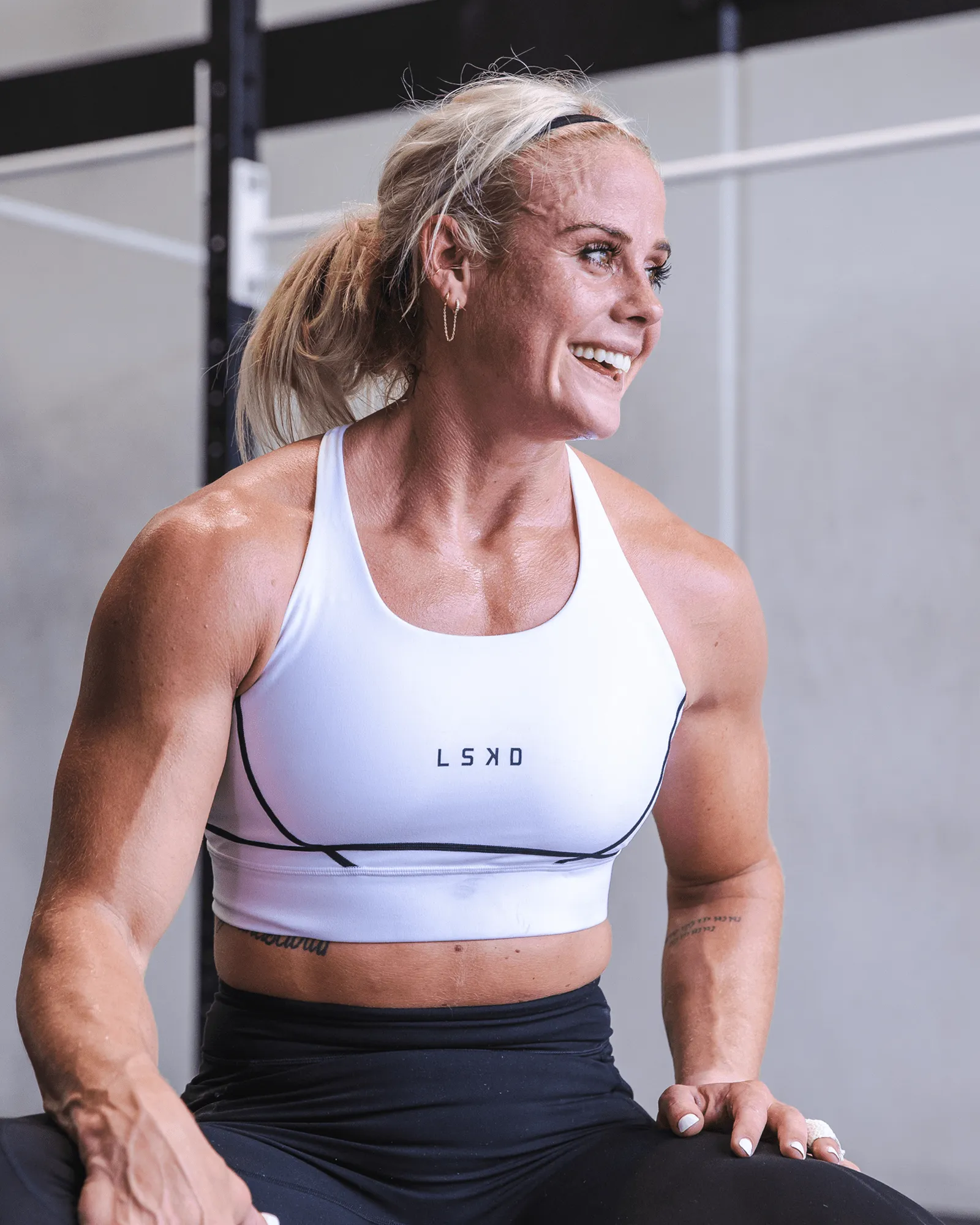 Pulse Sports Bra - White sold by LSKD