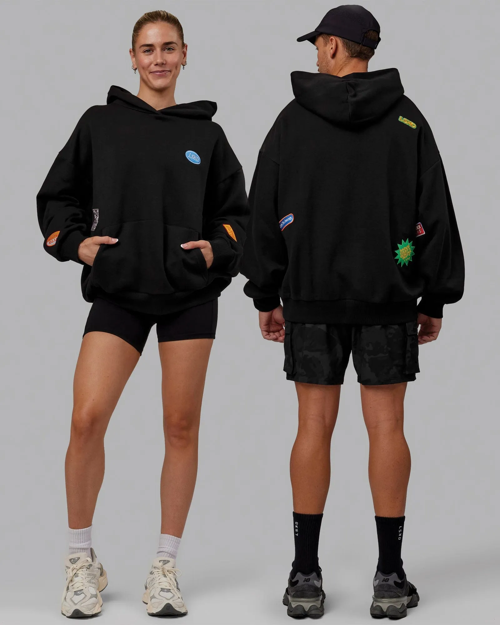 Unisex Patch Hoodie Oversize - Black sold by LSKD