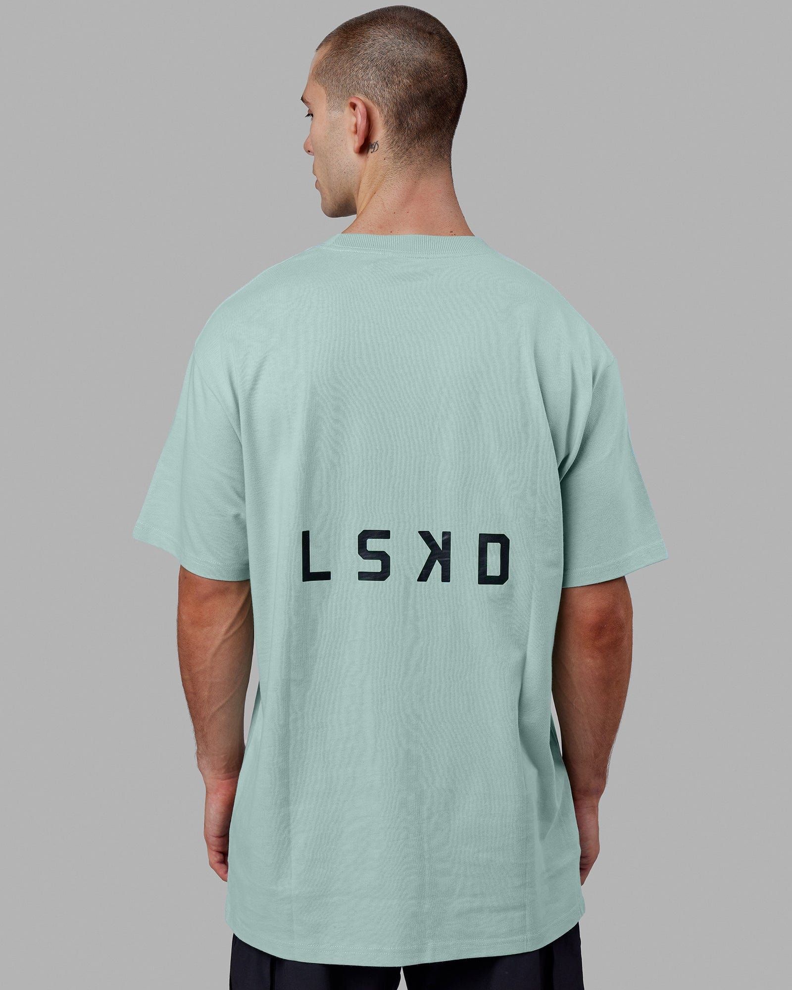 Endeavour Heavyweight Longline Tee Oversize - Pastel Turquoise sold by LSKD product image thumbnail 3