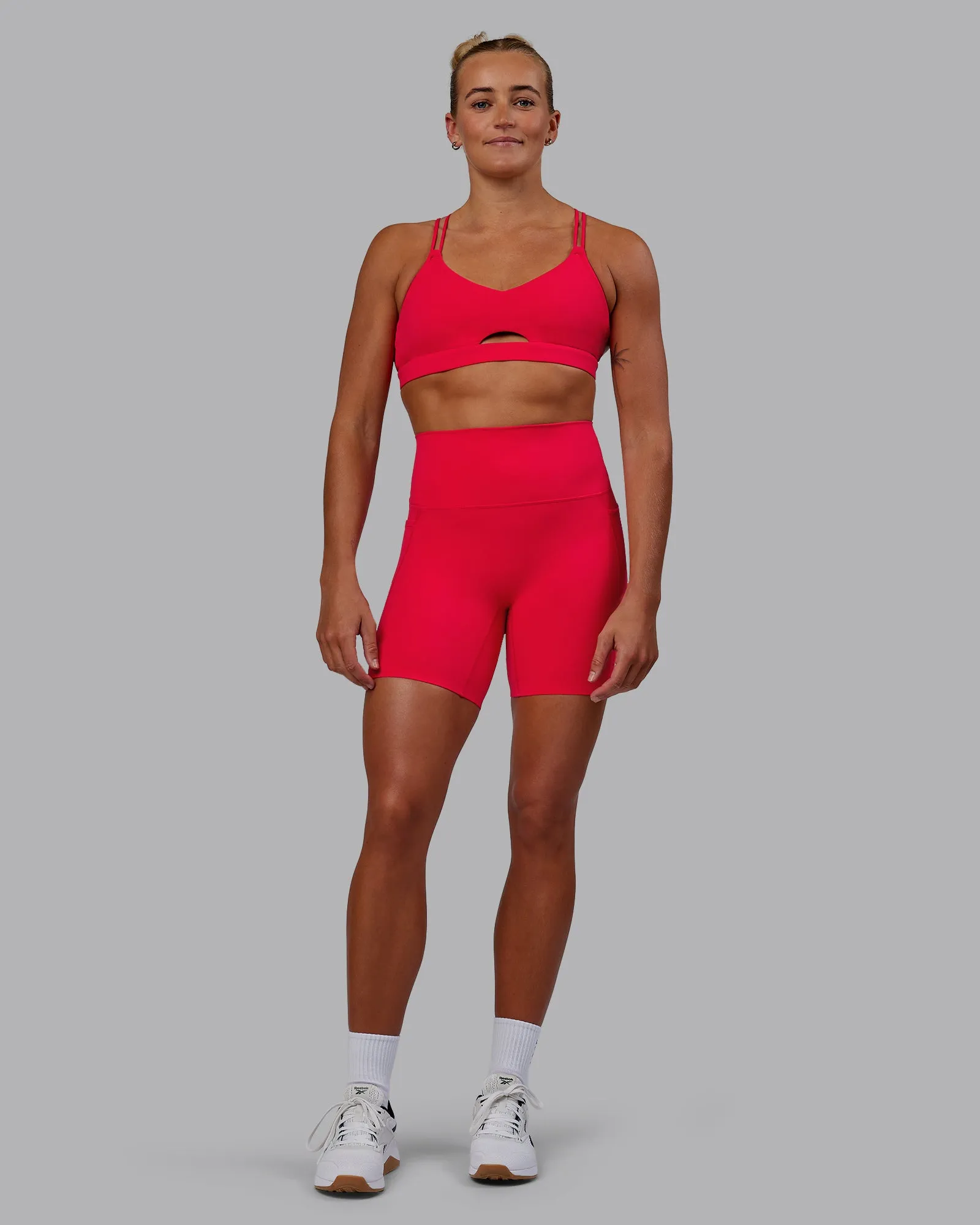 Elixir Mid Short Tight With Pockets - Scarlet sold by LSKD product image thumbnail 2