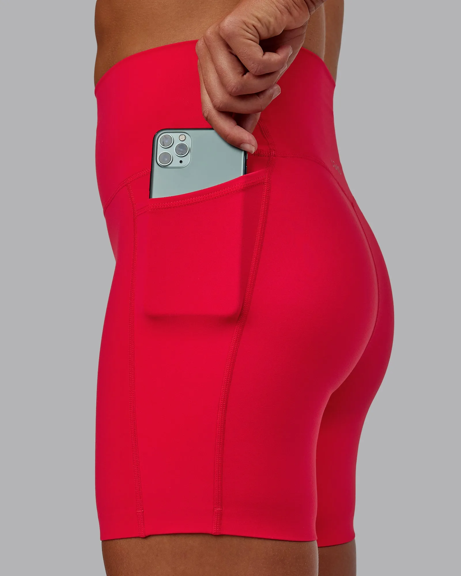 Elixir Mid Short Tight With Pockets - Scarlet sold by LSKD product image thumbnail 3