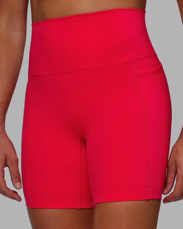 Elixir Mid Short Tight With Pockets - Scarlet sold by LSKD