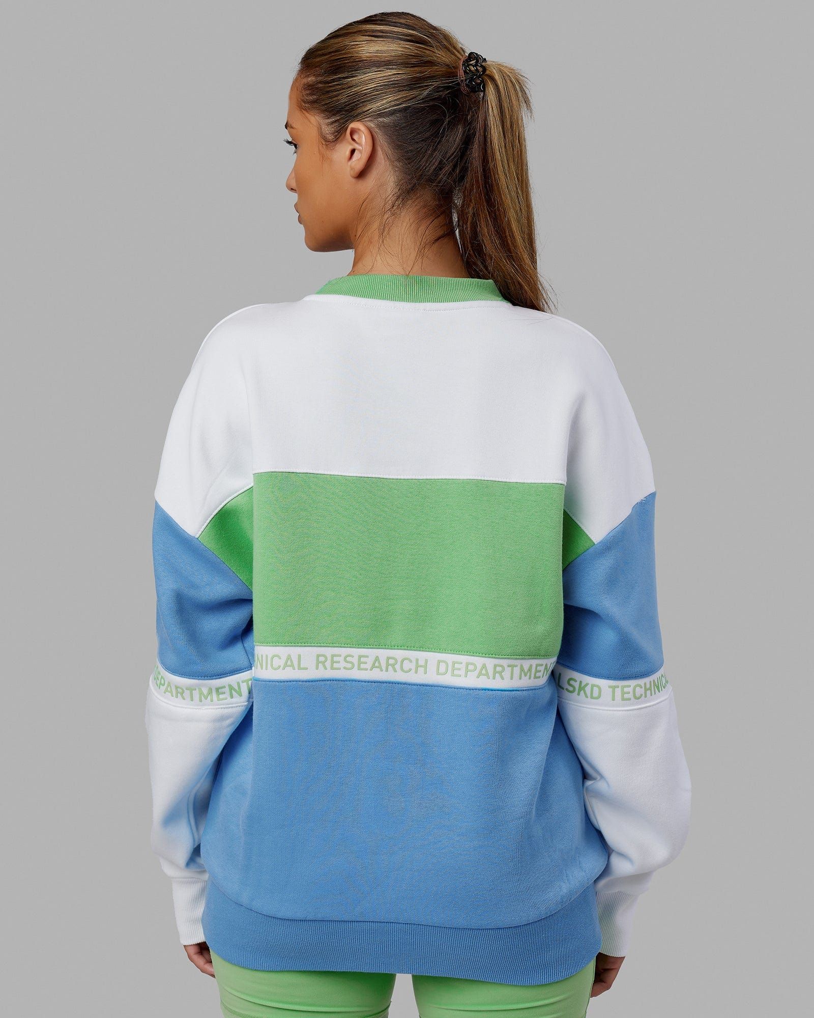 Unisex Sportif Sweater Oversize - Azure Blue-Apple Mint sold by LSKD product image thumbnail 4