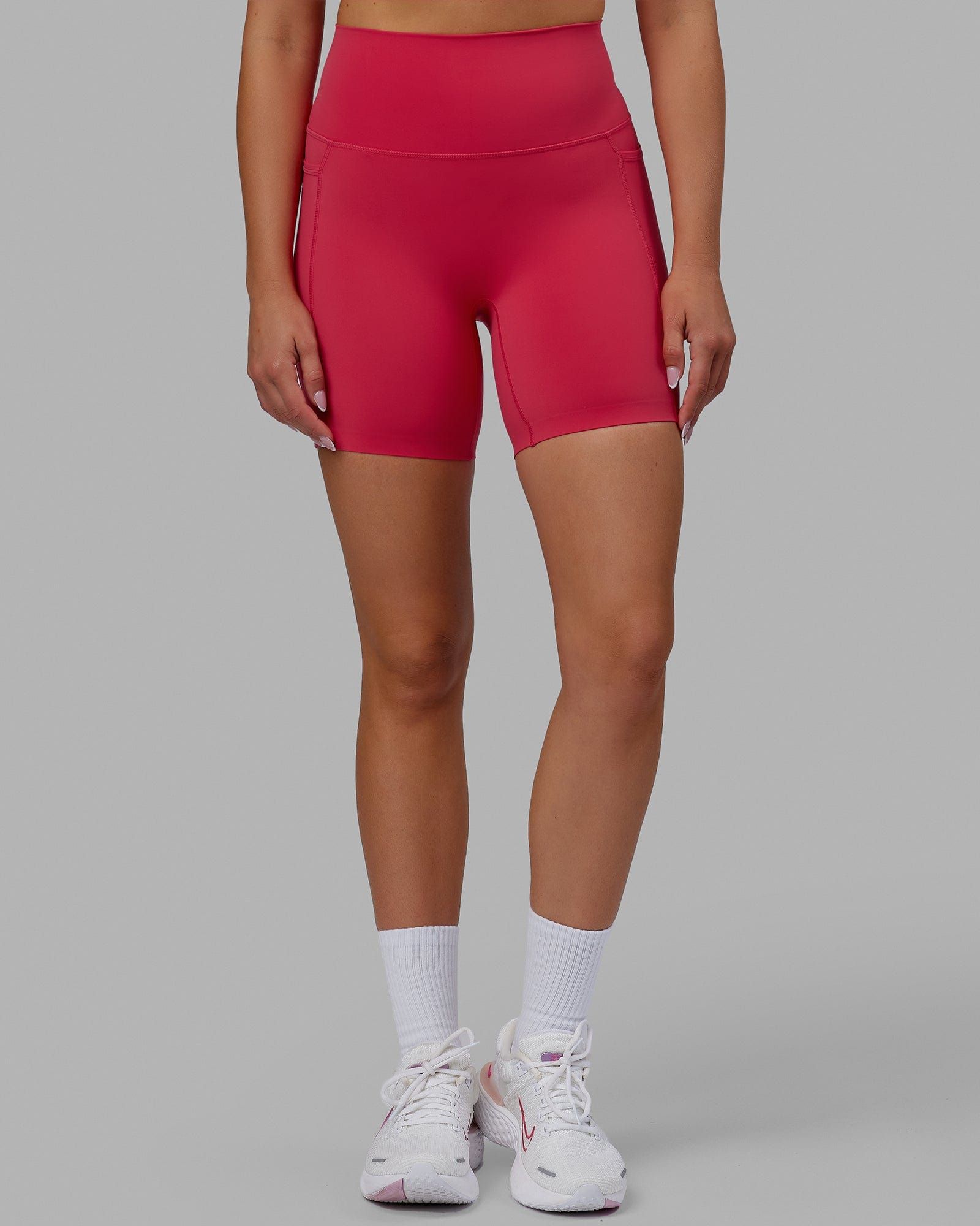Elixir Mid Short Tights with Pockets - Raspberry sold by LSKD product image thumbnail 2