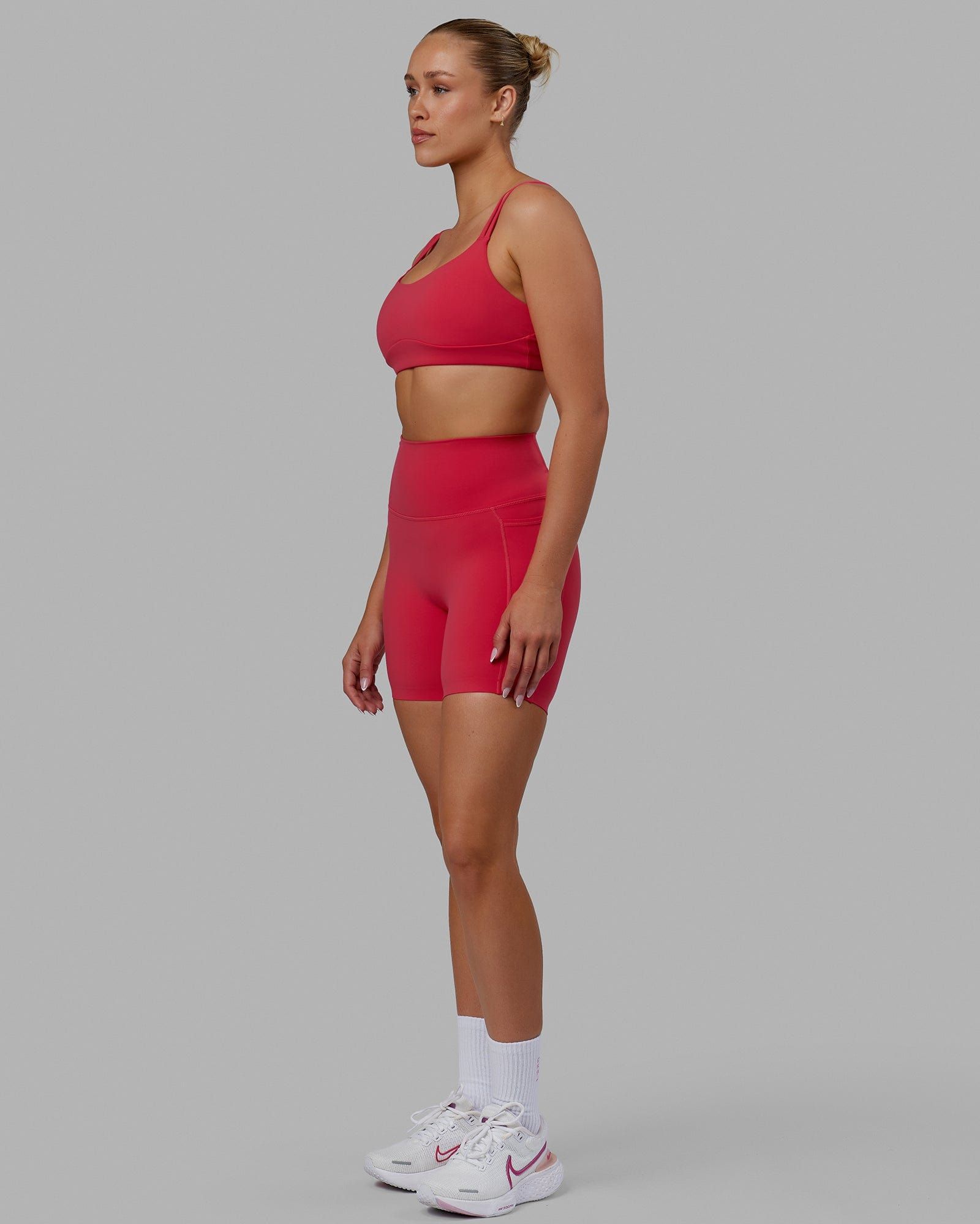 Elixir Mid Short Tights with Pockets - Raspberry sold by LSKD product image thumbnail 3