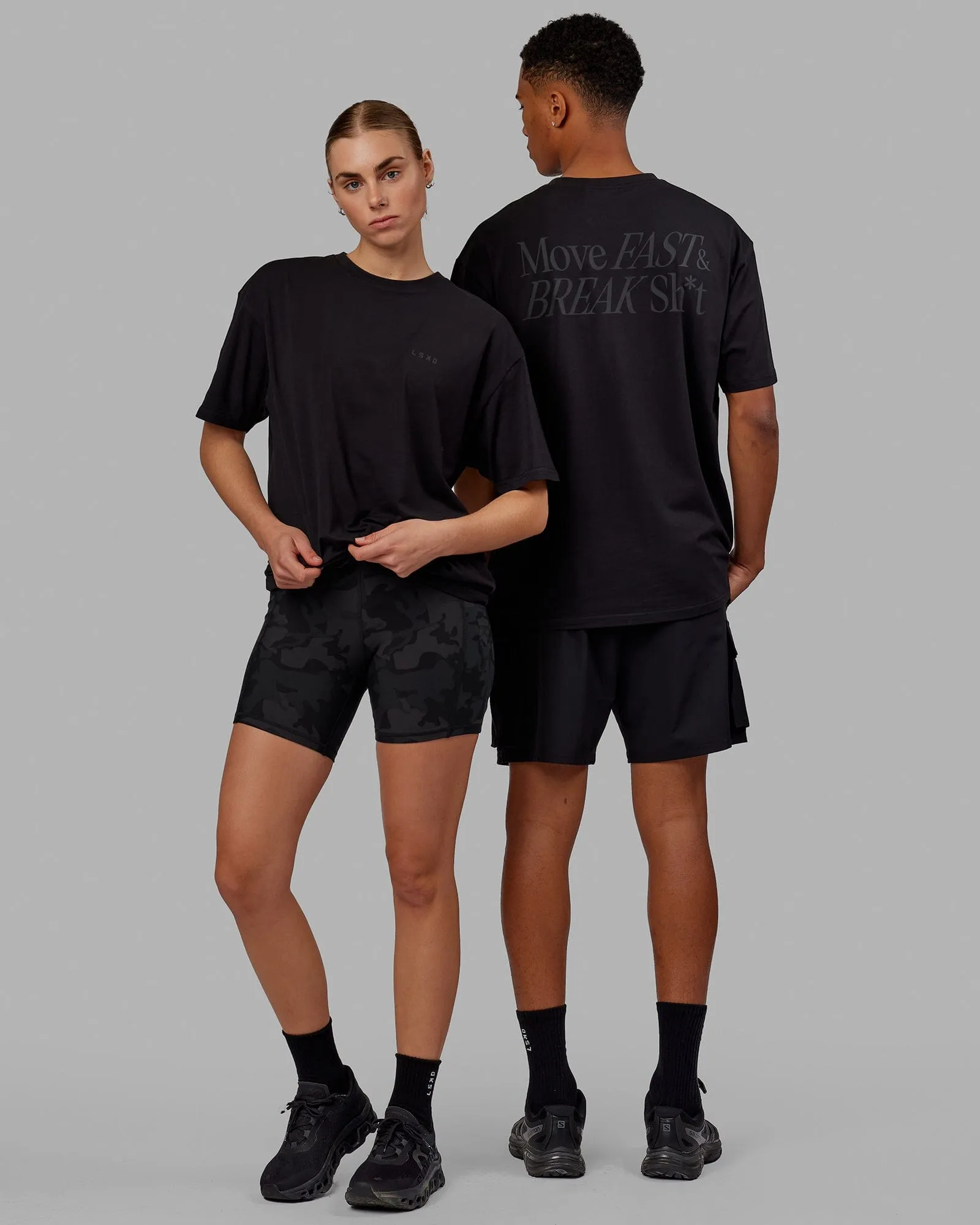 VS5 FLXCotton Tee Oversize - Black-Black sold by LSKD