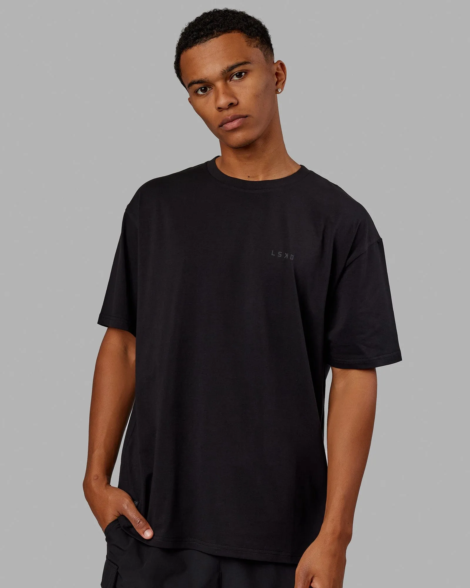 VS5 FLXCotton Tee Oversize - Black-Black sold by LSKD product image thumbnail 3