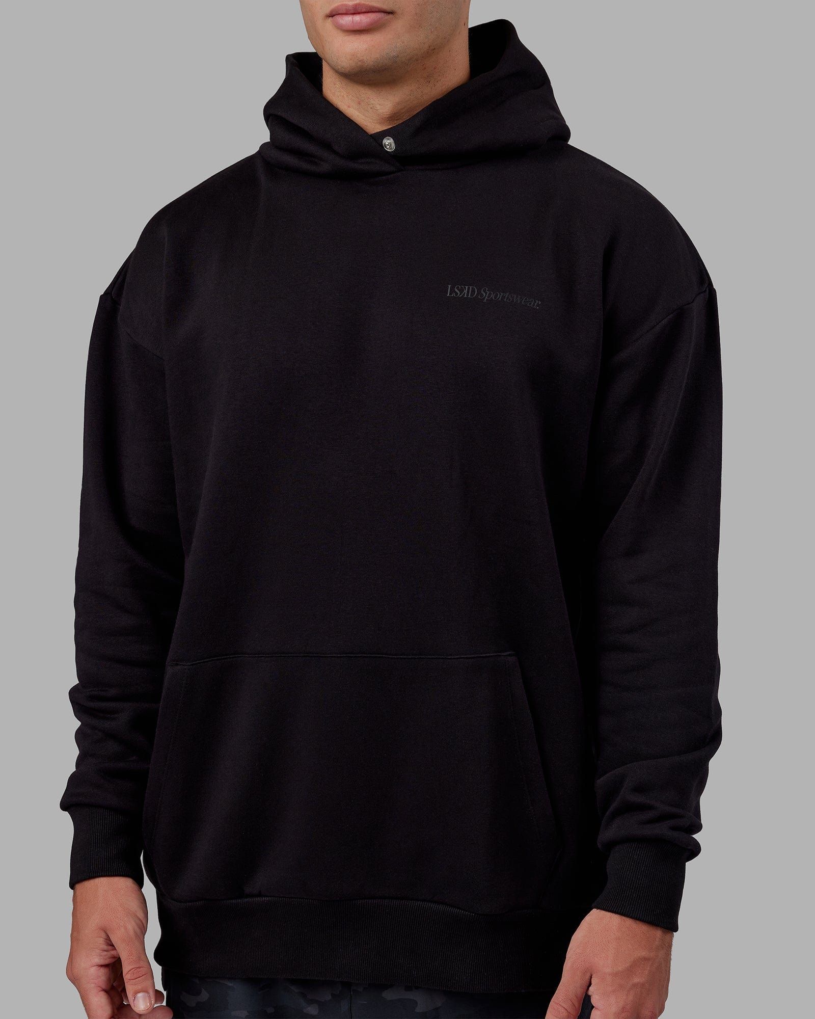 Unisex Motion Hoodie Oversize - Black-Black sold by LSKD product image thumbnail 2