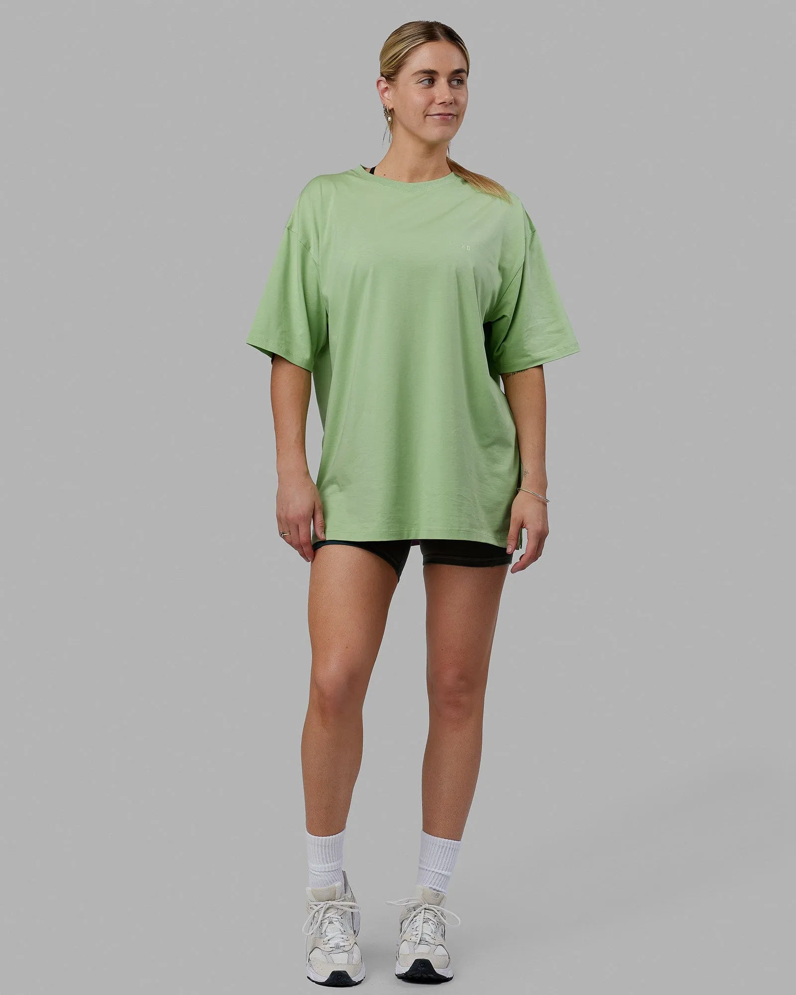 Unisex Deluxe PimaFLX Tee Oversize - Green Fig sold by LSKD product image thumbnail 3