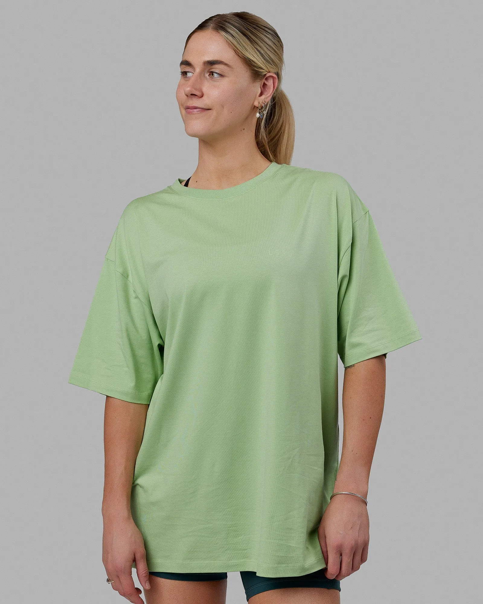 Unisex Deluxe PimaFLX Tee Oversize - Green Fig sold by LSKD product image thumbnail 5