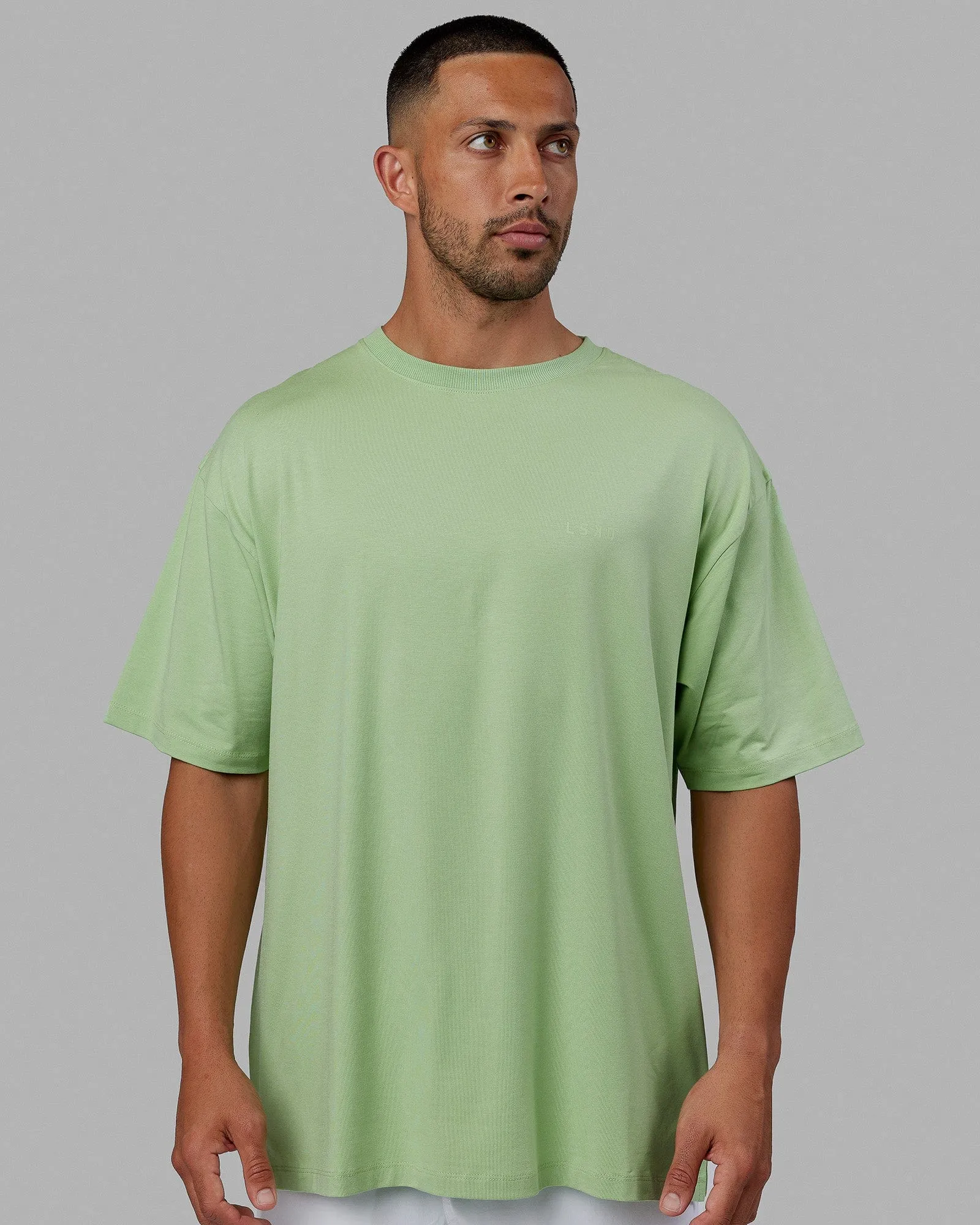 Unisex Deluxe PimaFLX Tee Oversize - Green Fig sold by LSKD product image thumbnail 2