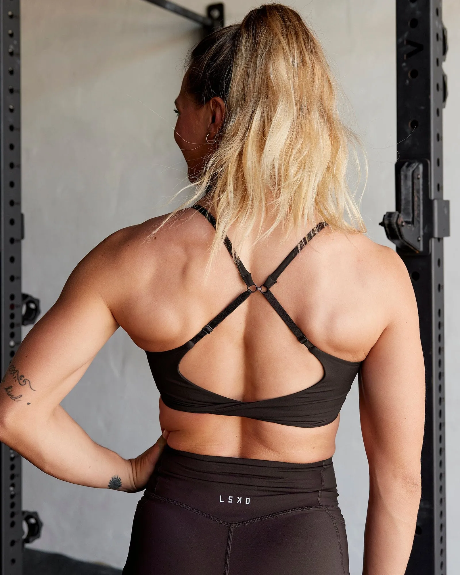 Twist Sports Bra - Dark Walnut sold by LSKD product image thumbnail 4