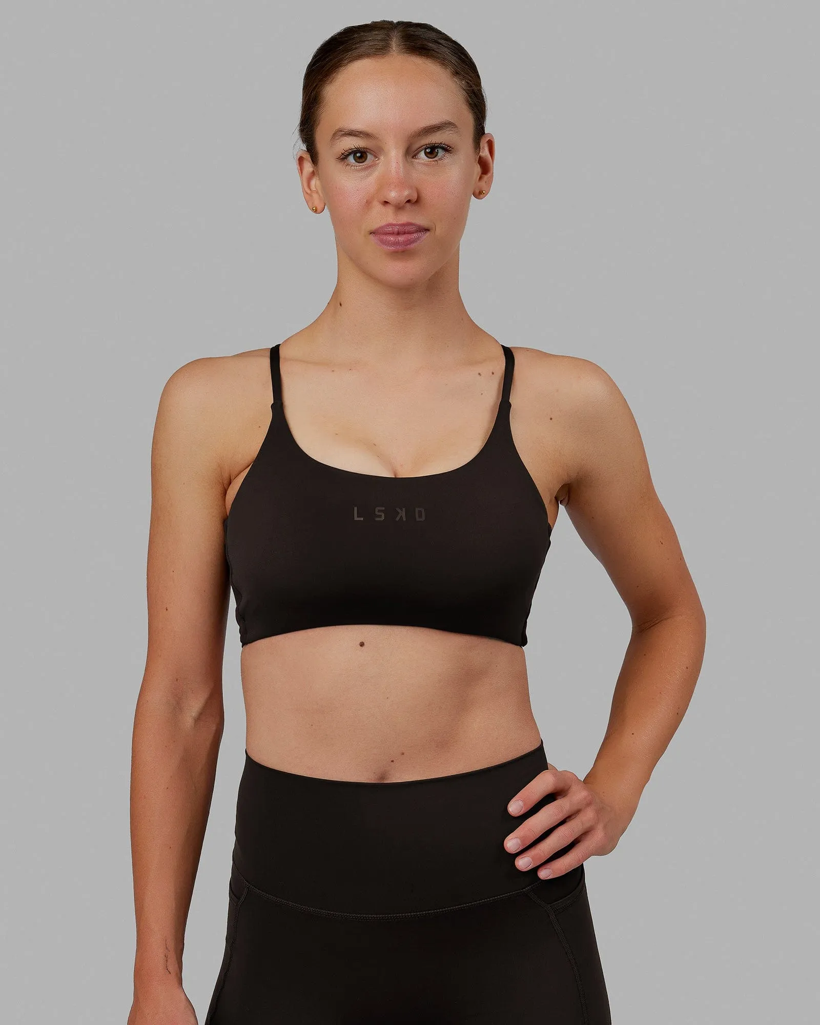 Twist Sports Bra - Dark Walnut sold by LSKD product image thumbnail 3