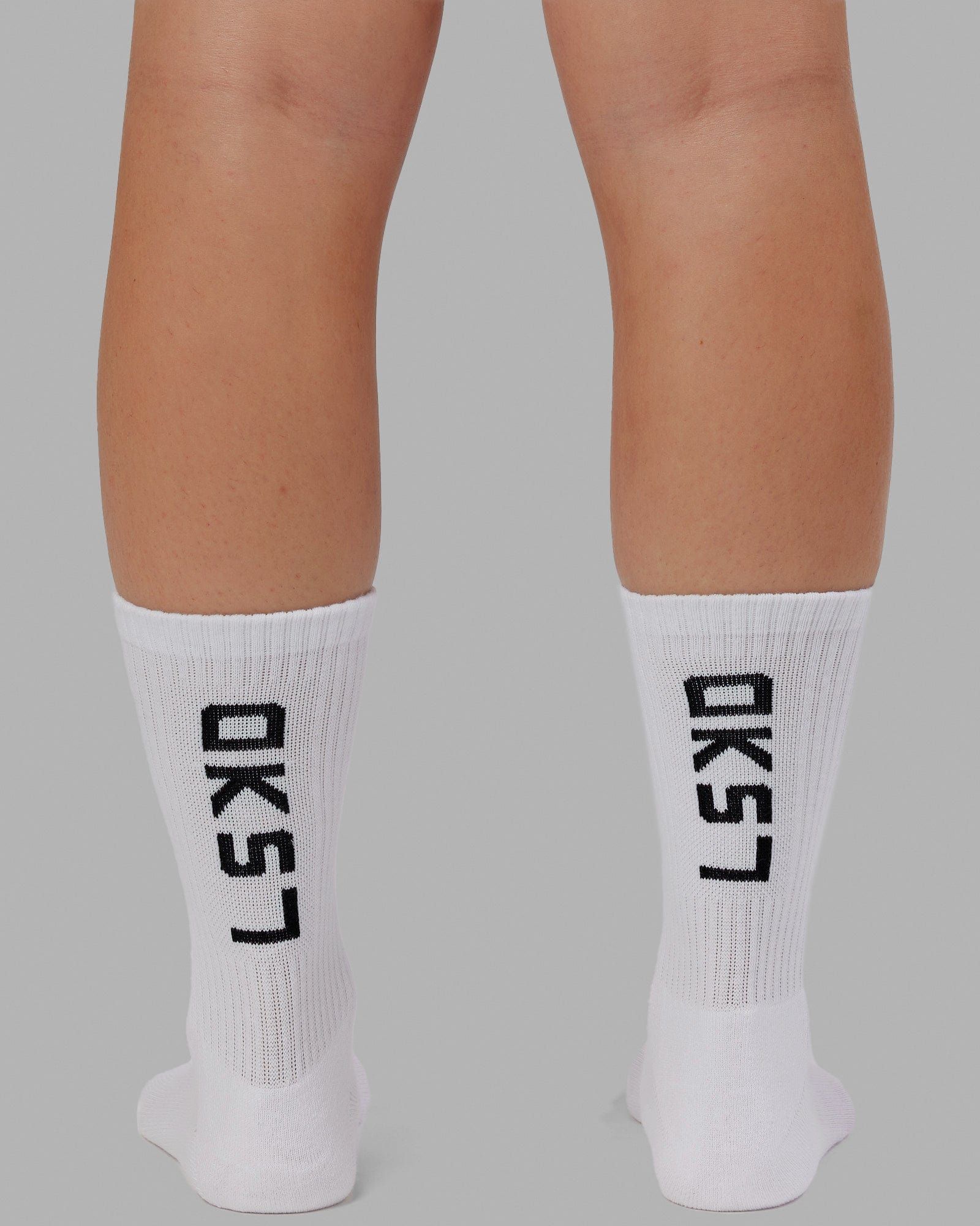 Brand Crew Socks - White sold by LSKD product image thumbnail 3