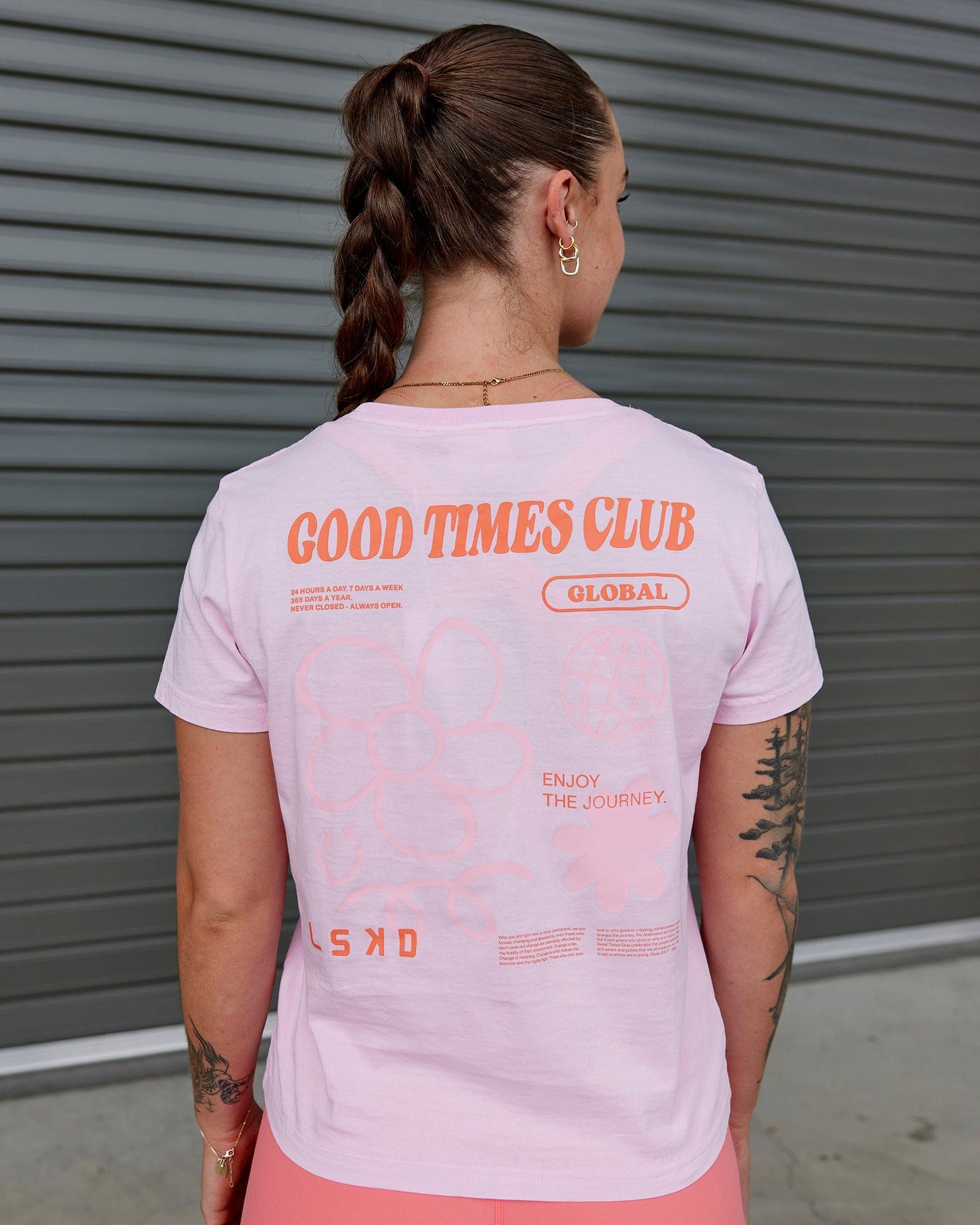 Good Times Global Tee - Marshmallow sold by LSKD product image thumbnail 2