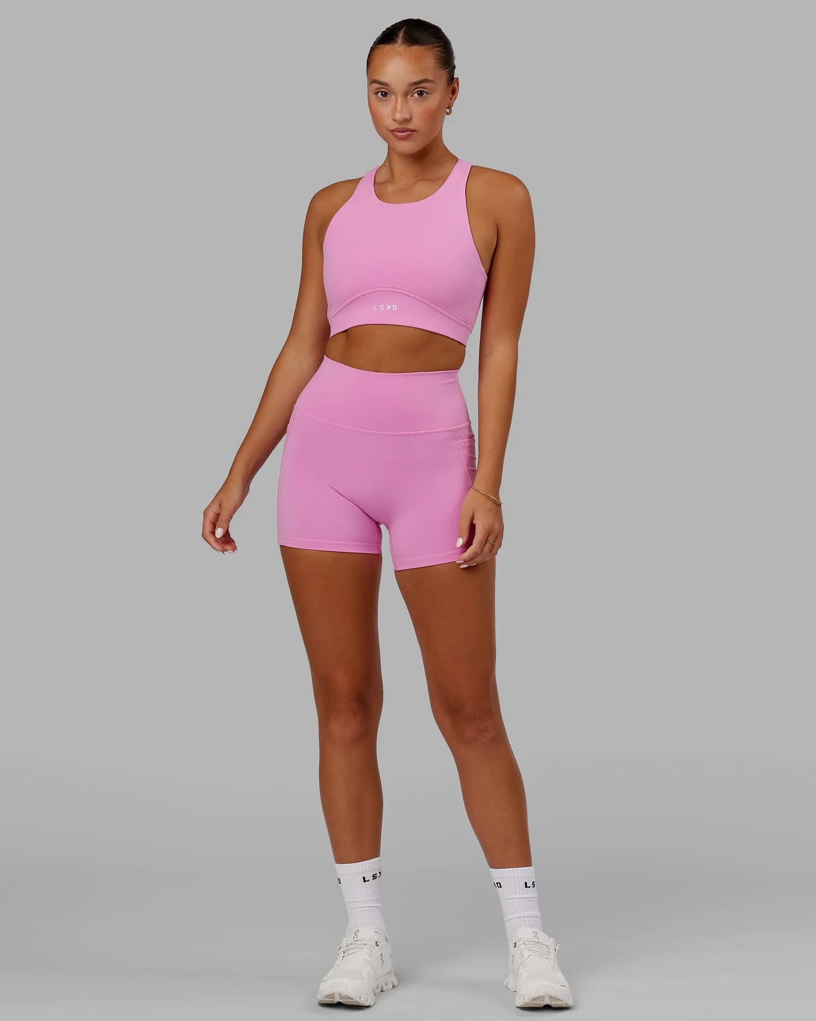 Fusion Sports Bra - Spark Pink sold by LSKD product image thumbnail 3